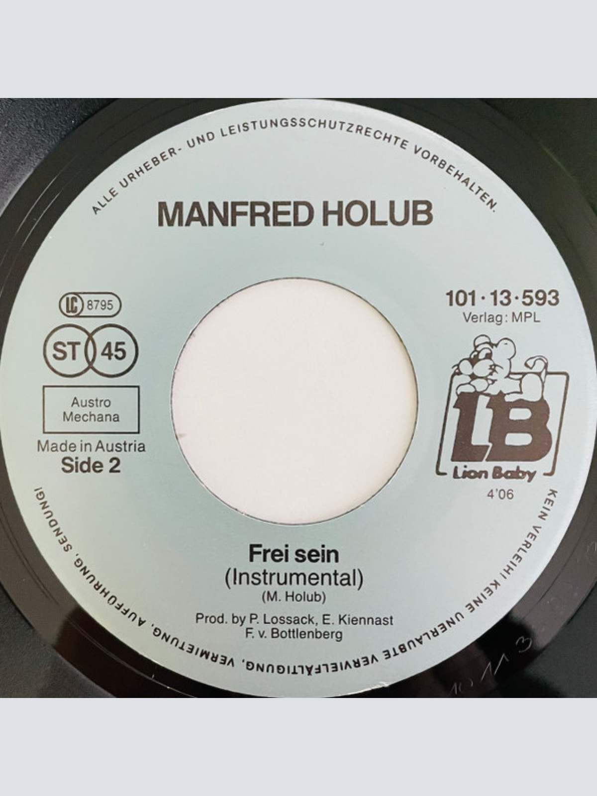 Vinyl / Manfred Holub - Frei Sein