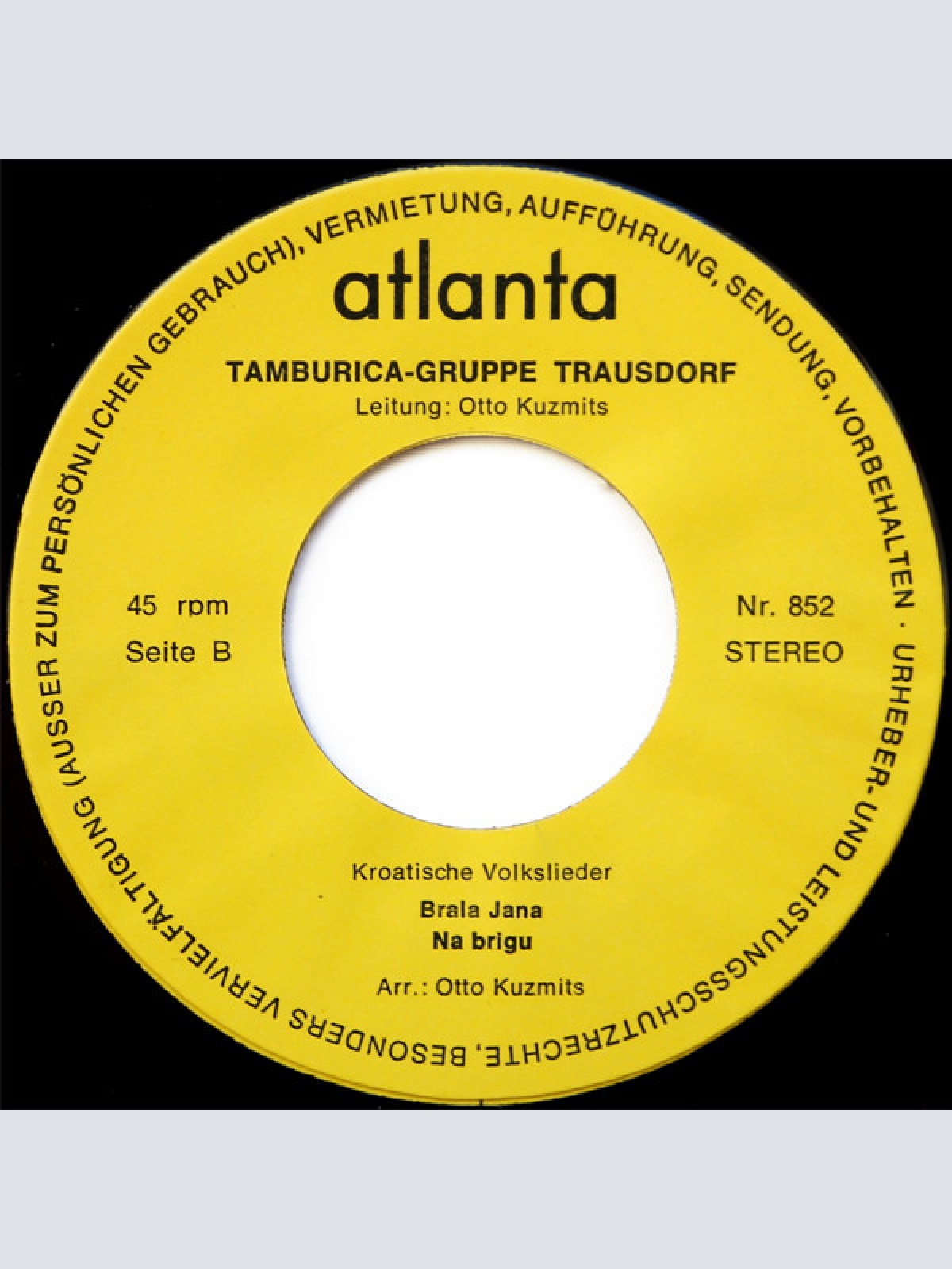 Vinyl / Tamburica-Gruppe Trausdorf - Kroatische Volkslieder