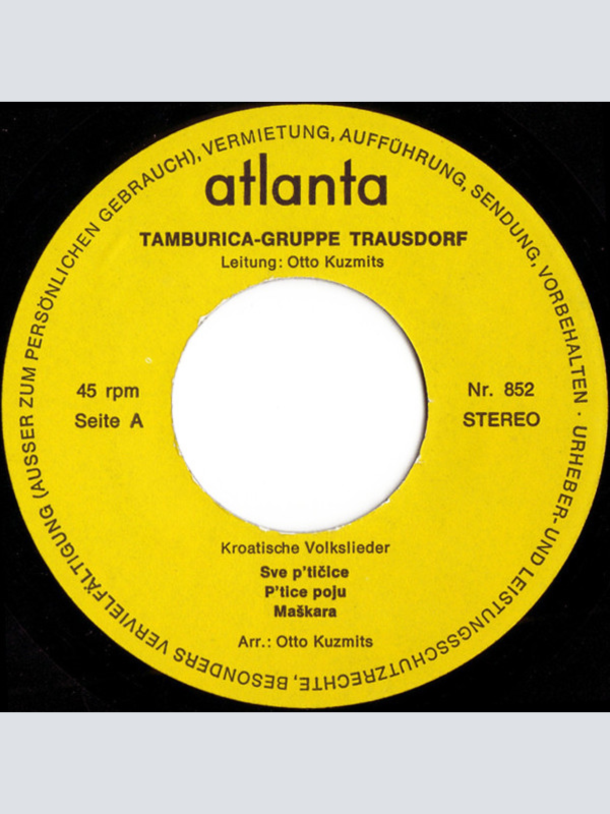 Vinyl / Tamburica-Gruppe Trausdorf - Kroatische Volkslieder