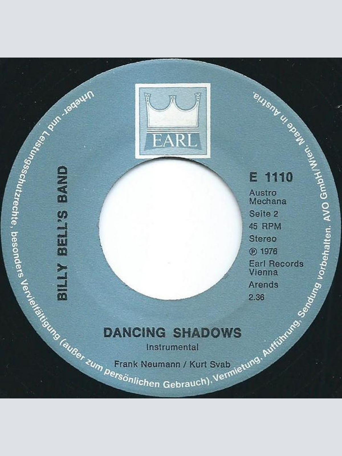 Vinyl / Billy Bell's Band - Save Your Kisses For Me