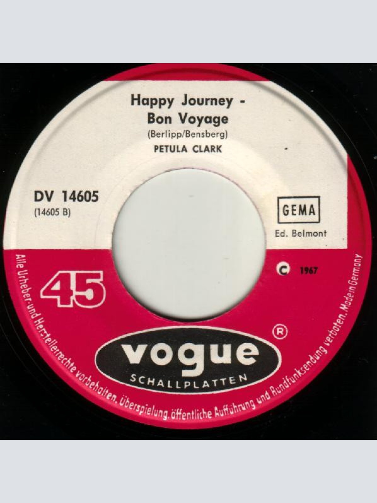 Vinyl / Petula Clark - Love - So Heißt Mein Song / Happy Journey - Bon Voyage