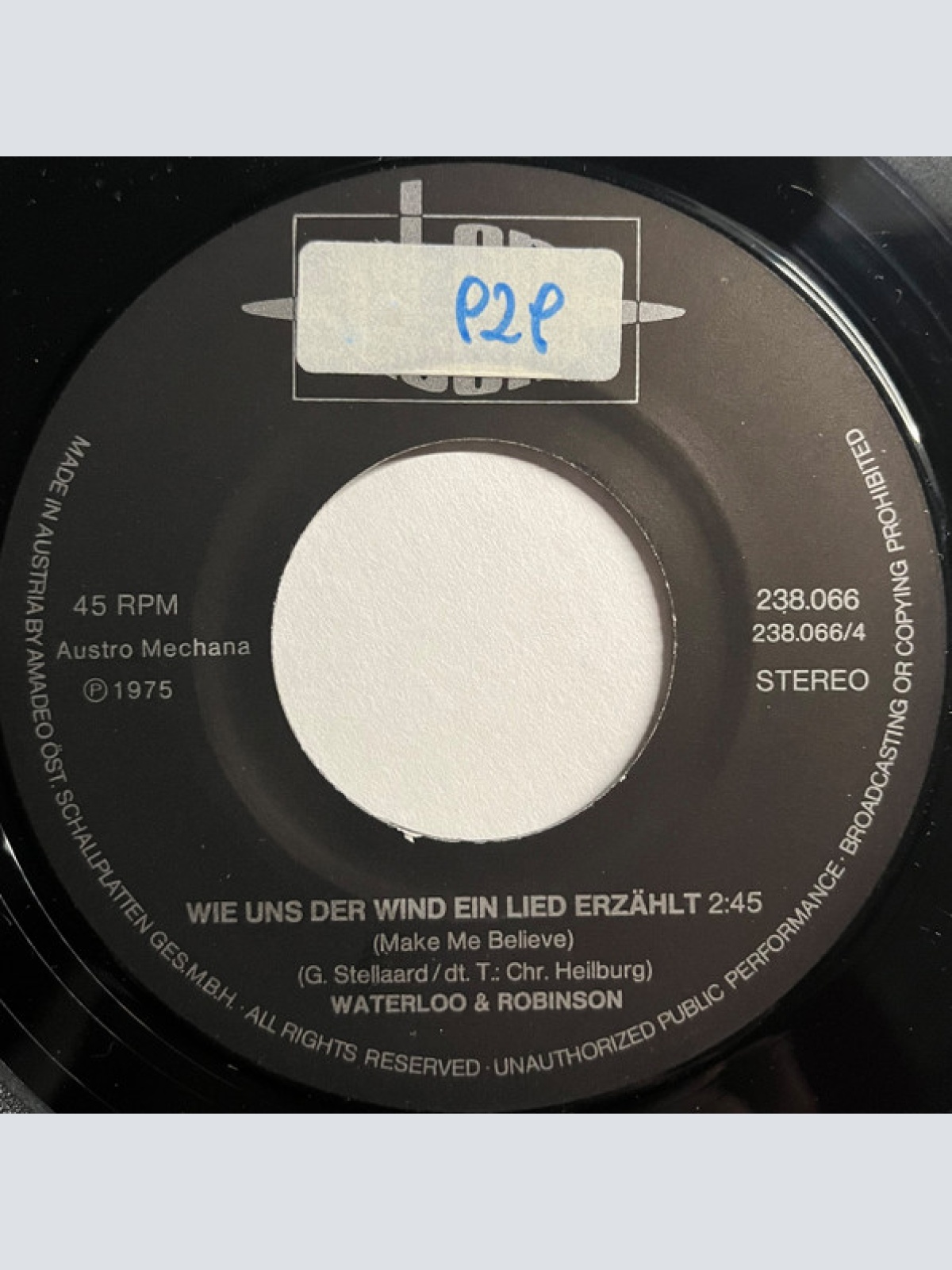 Vinyl / Waterloo & Robinson - Geh' Zu Ihr