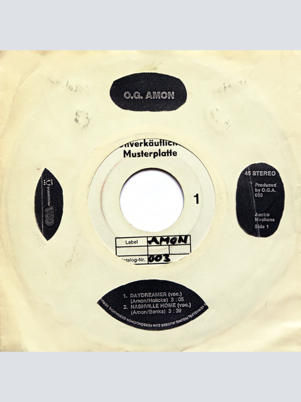 Vinyl / Otto Amon And His Guitar* - Daydreamer