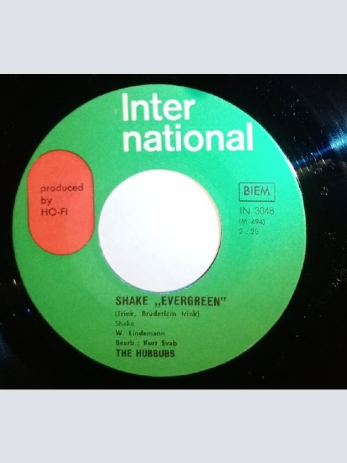 Vinyl / The Hubbubs - Shake "Evergreen" / Ich Will Nicht Fragen