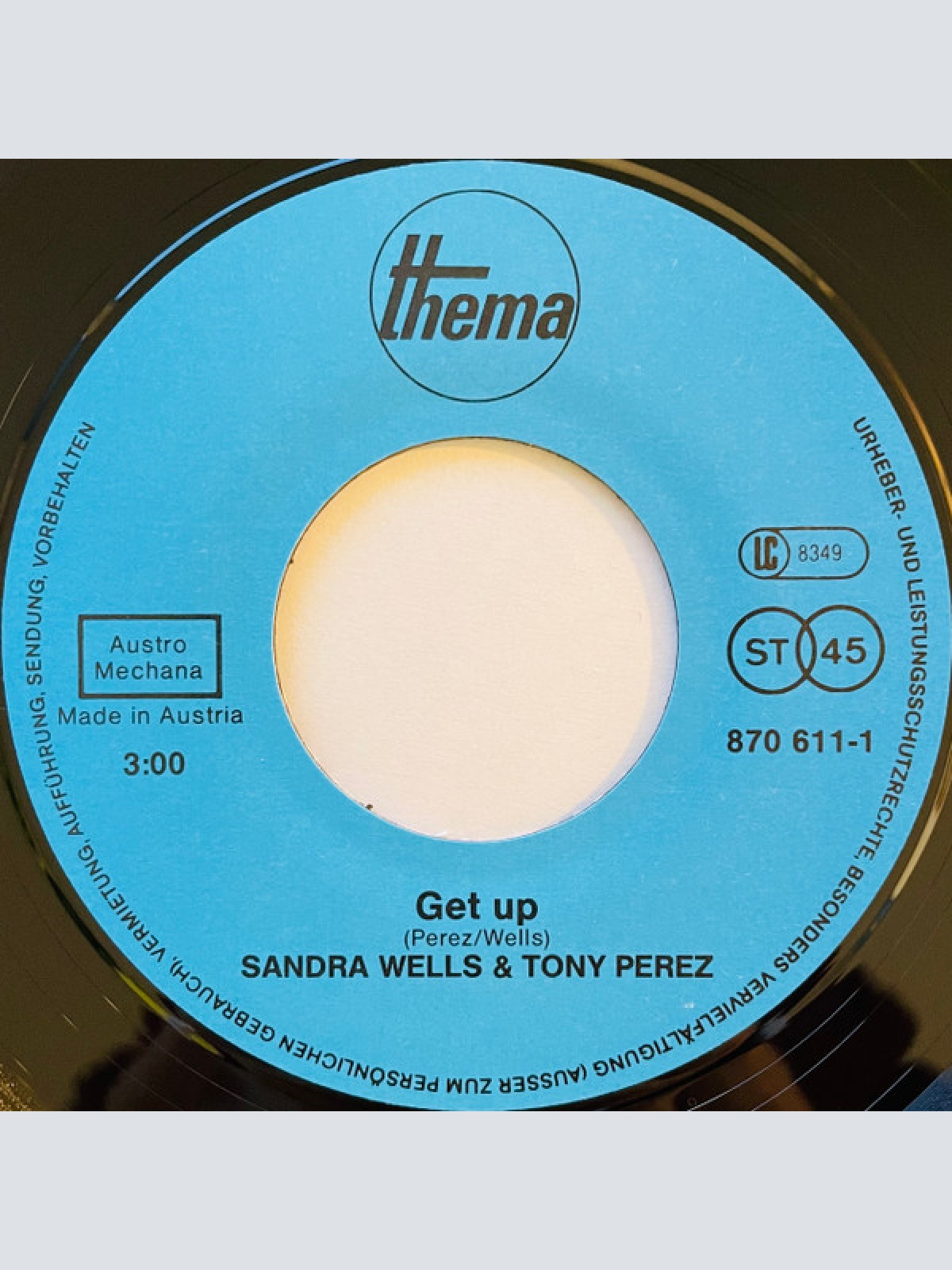Vinyl / Sandra Wells & Tony Perez (6) - Get Up
