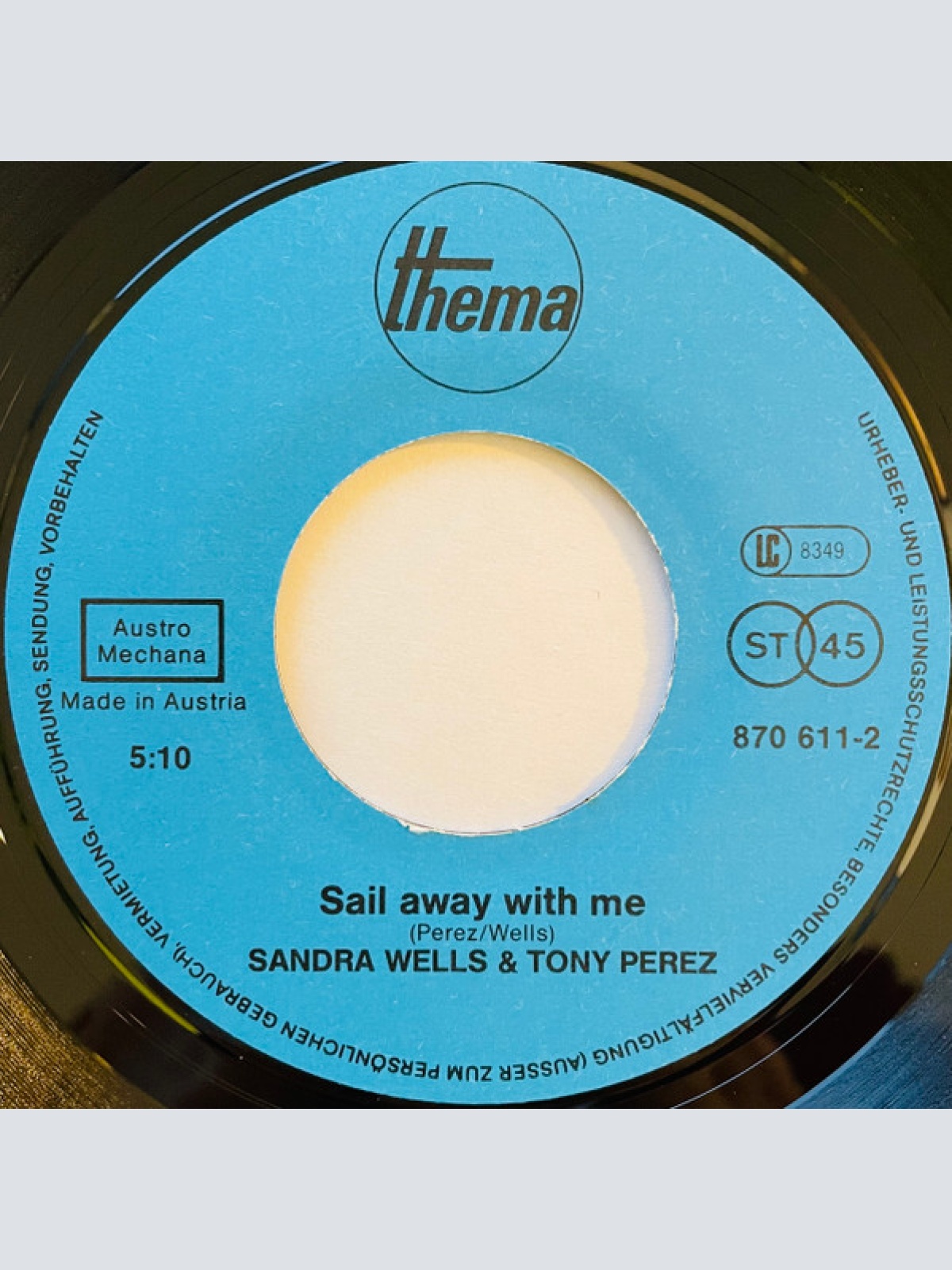 Vinyl / Sandra Wells & Tony Perez (6) - Get Up