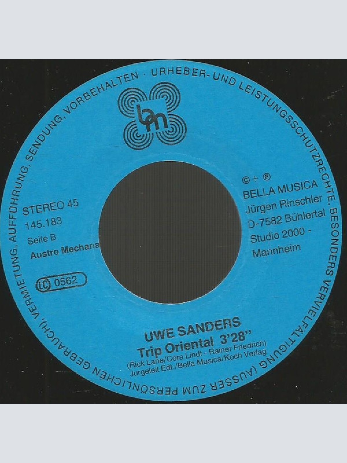 Vinyl / Uwe Sanders - Nimm Dir Doch Zeit / Trip Oriental