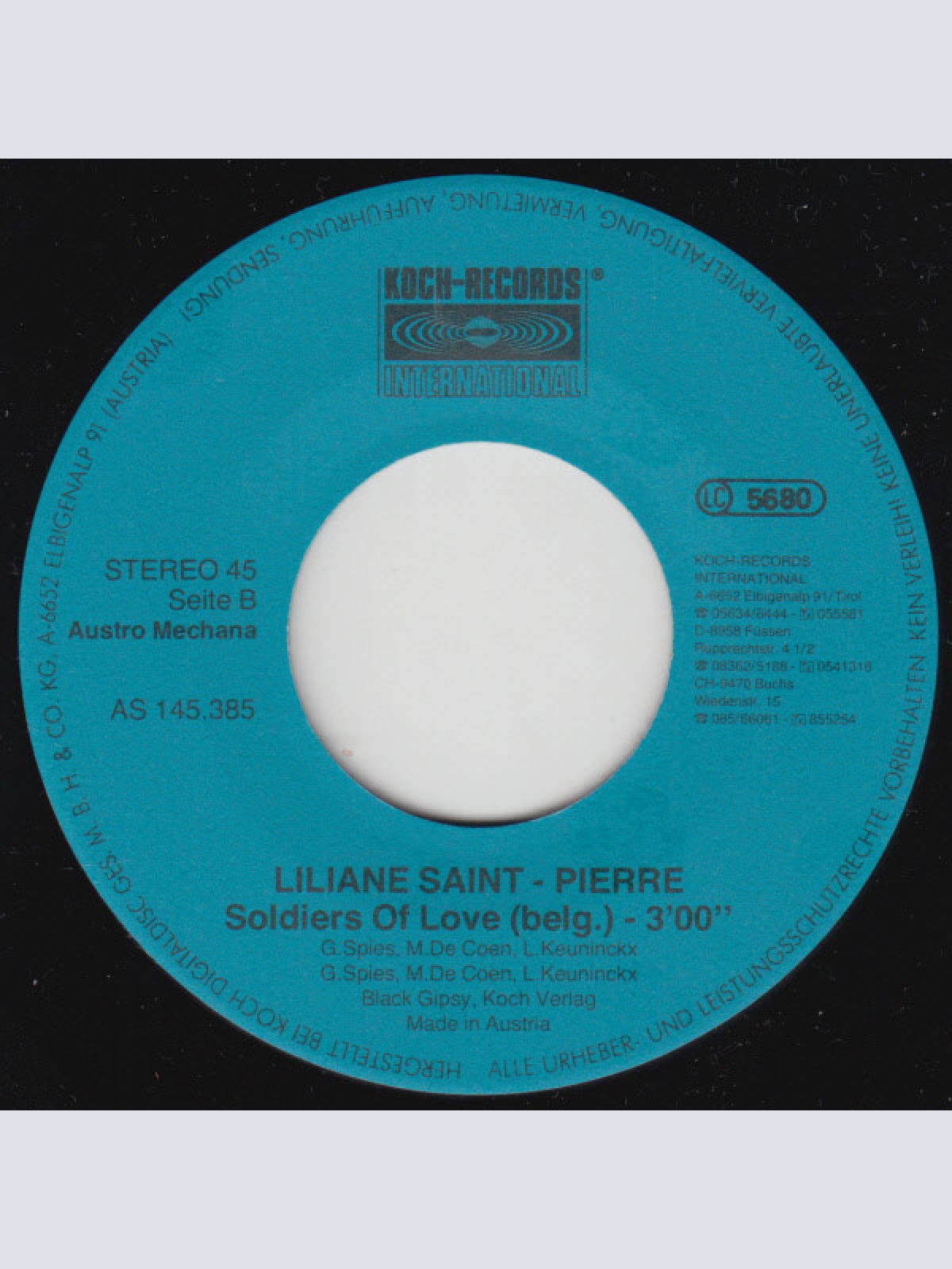 Vinyl / Liliane Saint-Pierre - Soldiers Of Love