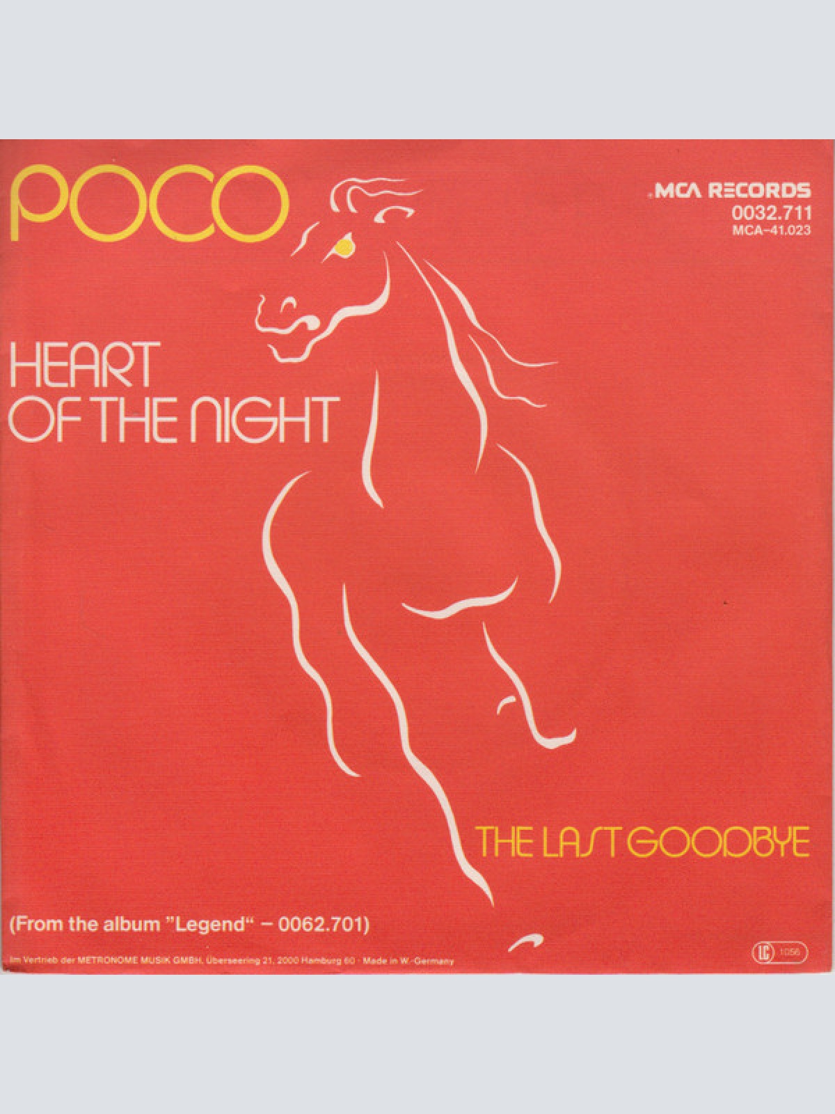 Vinyl / Poco (3) - Heart Of The Night / The Last Goodbye