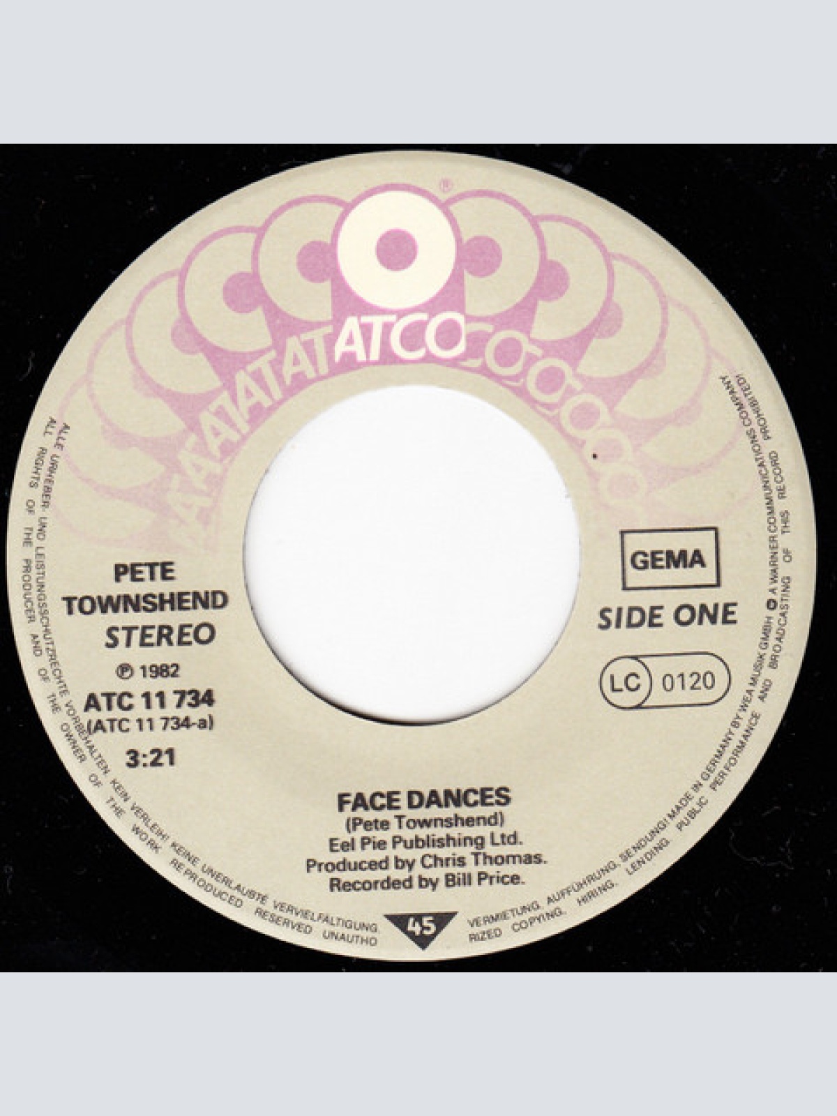 Vinyl / Pete Townshend - Face Dances (Pt. 2)