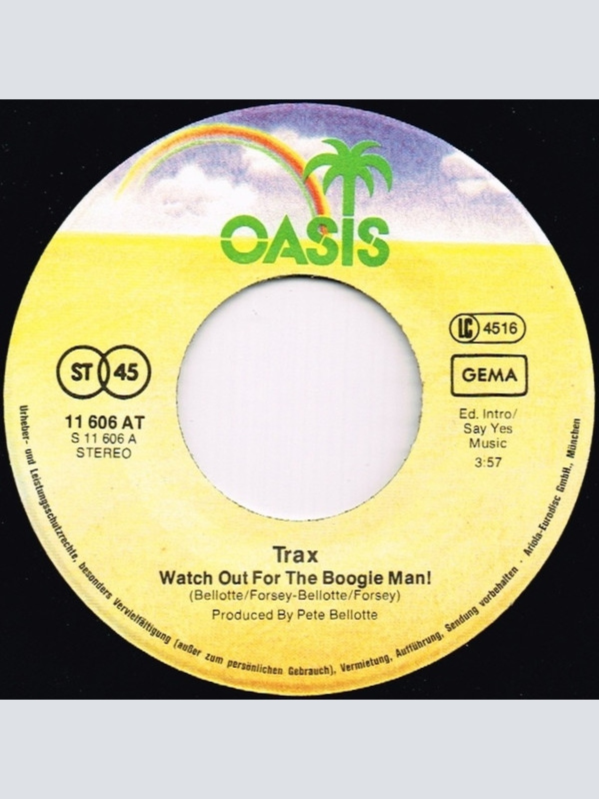 Vinyl / Trax - Watch Out For The Boogie Man / Breathless