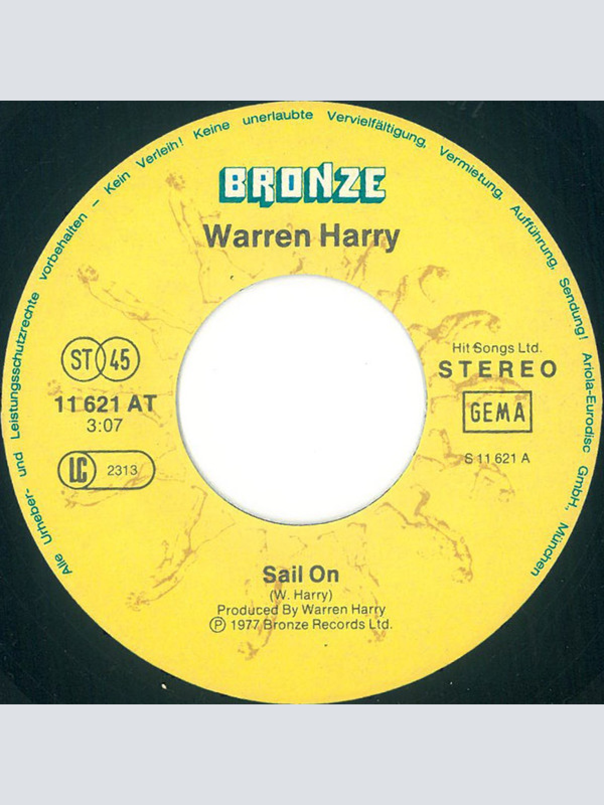Vinyl / Warren Harry - Sail On