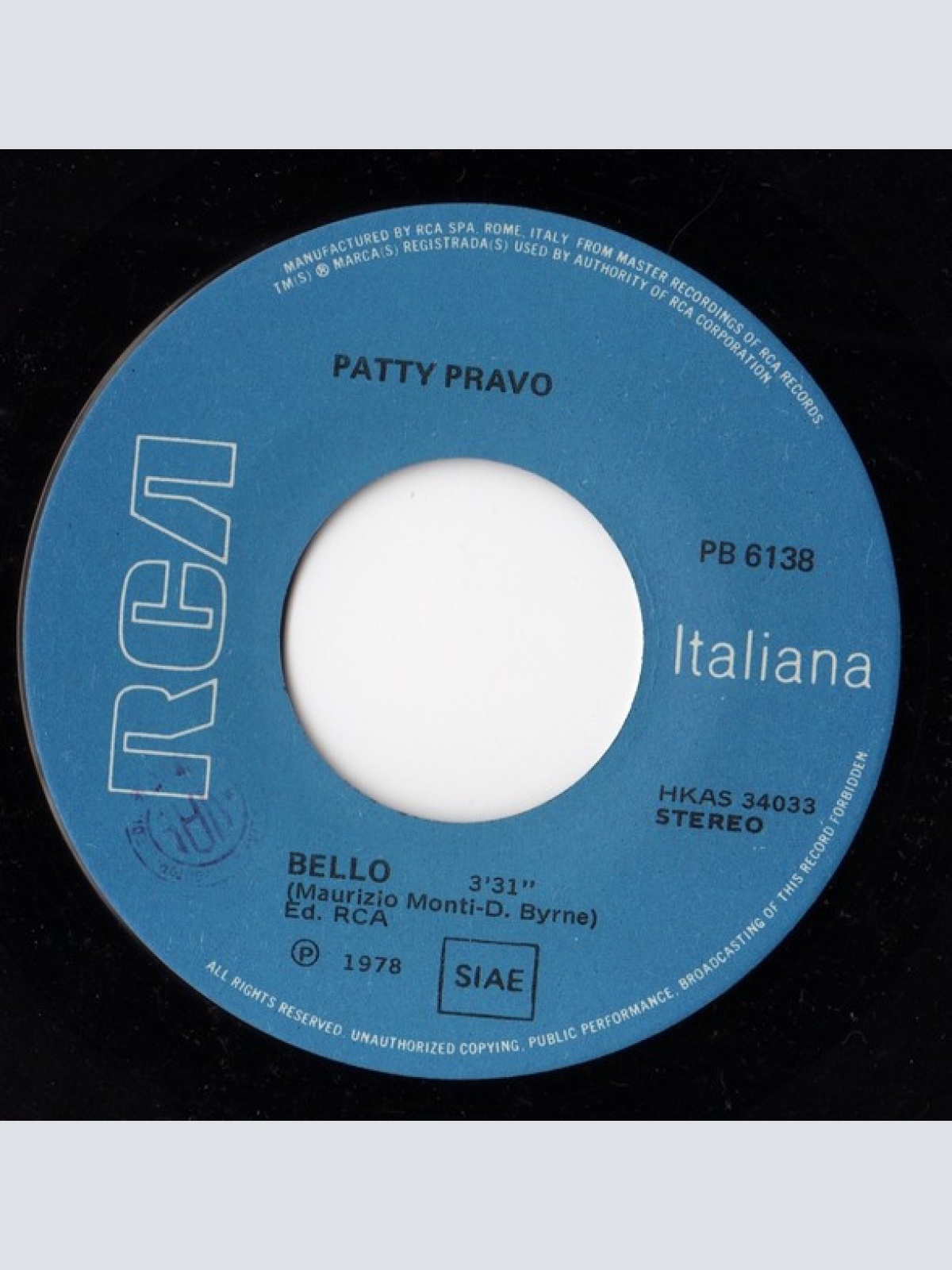 Vinyl / Patty Pravo - Pensiero Stupendo