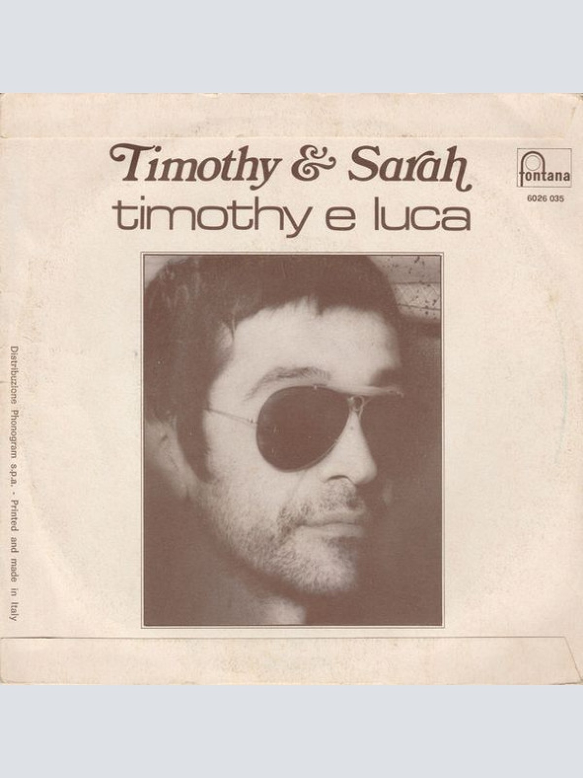 Vinyl / Timothy (17) & Sarah (73) - Tre In Amore / Timothy E Luca