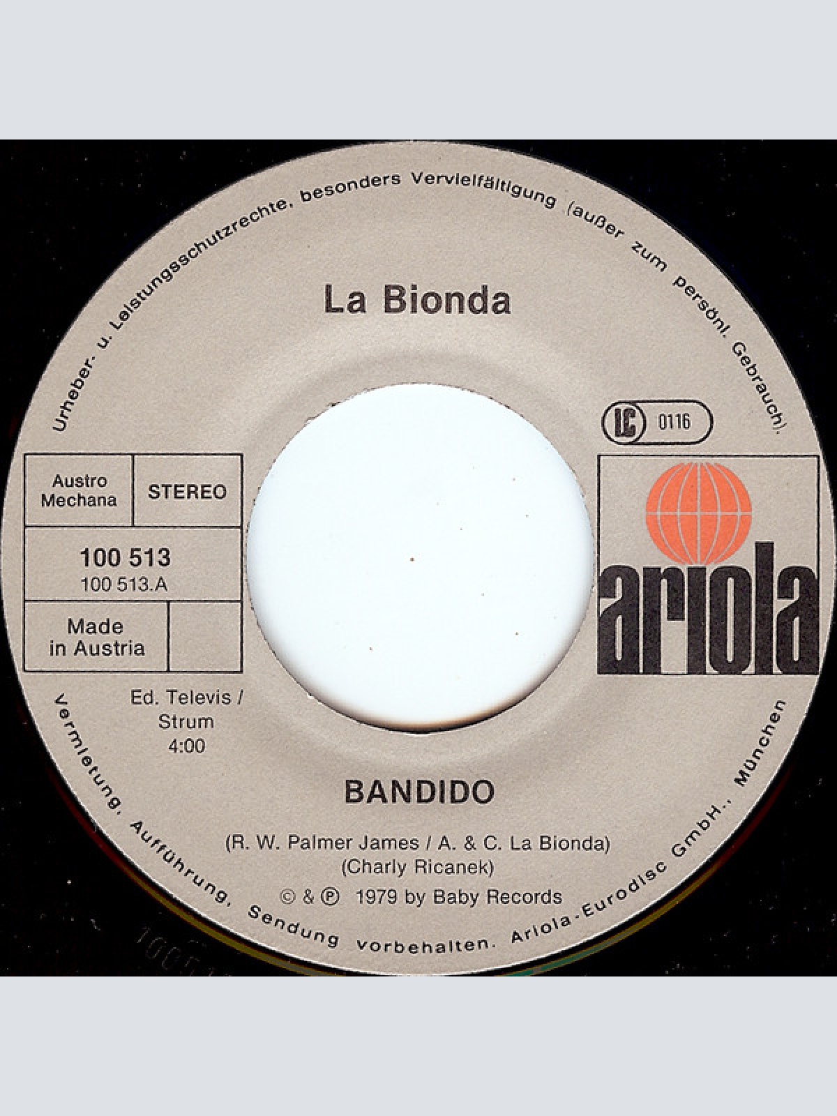 Vinyl / La Bionda - Bandido