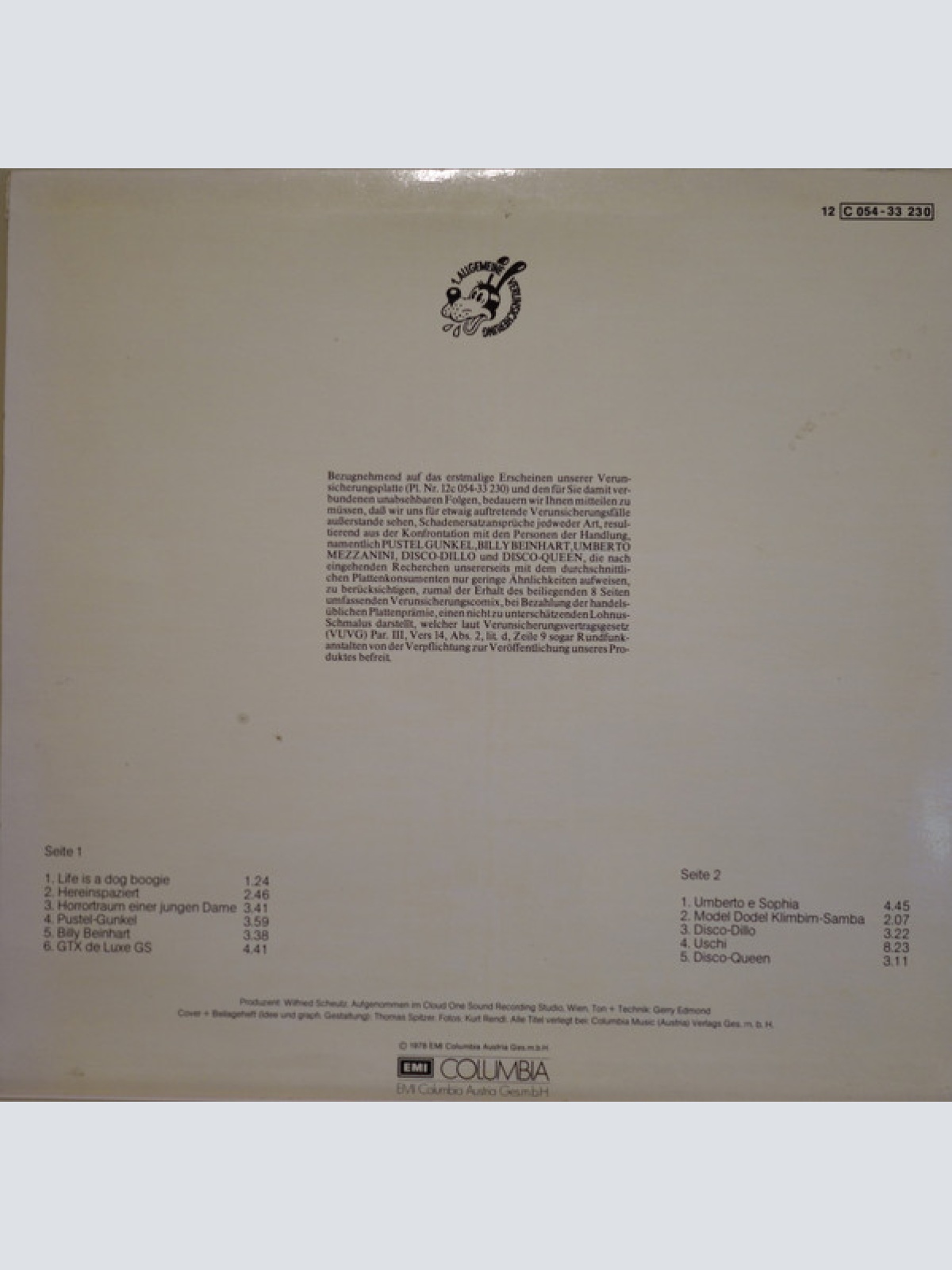 Vinyl / 1. Allgemeine Verunsicherung* - 1. Allgemeine Verunsicherung