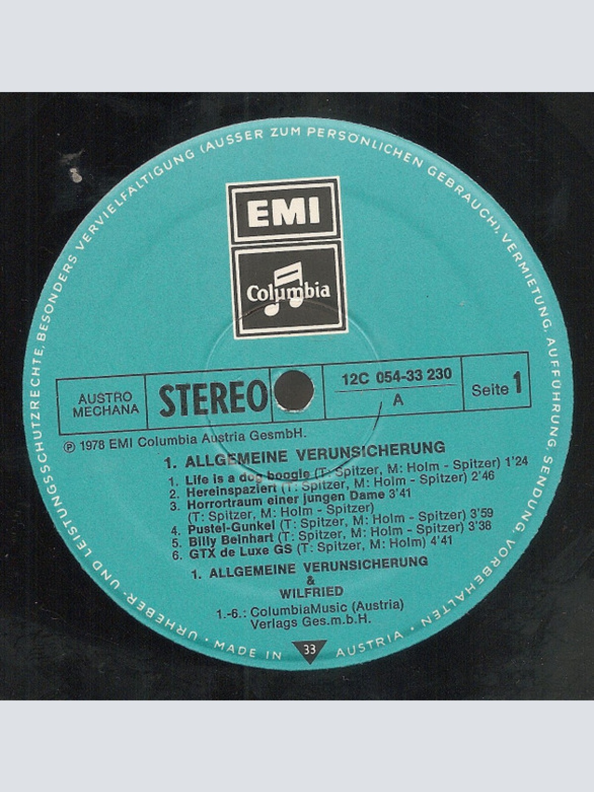 Vinyl / 1. Allgemeine Verunsicherung* - 1. Allgemeine Verunsicherung