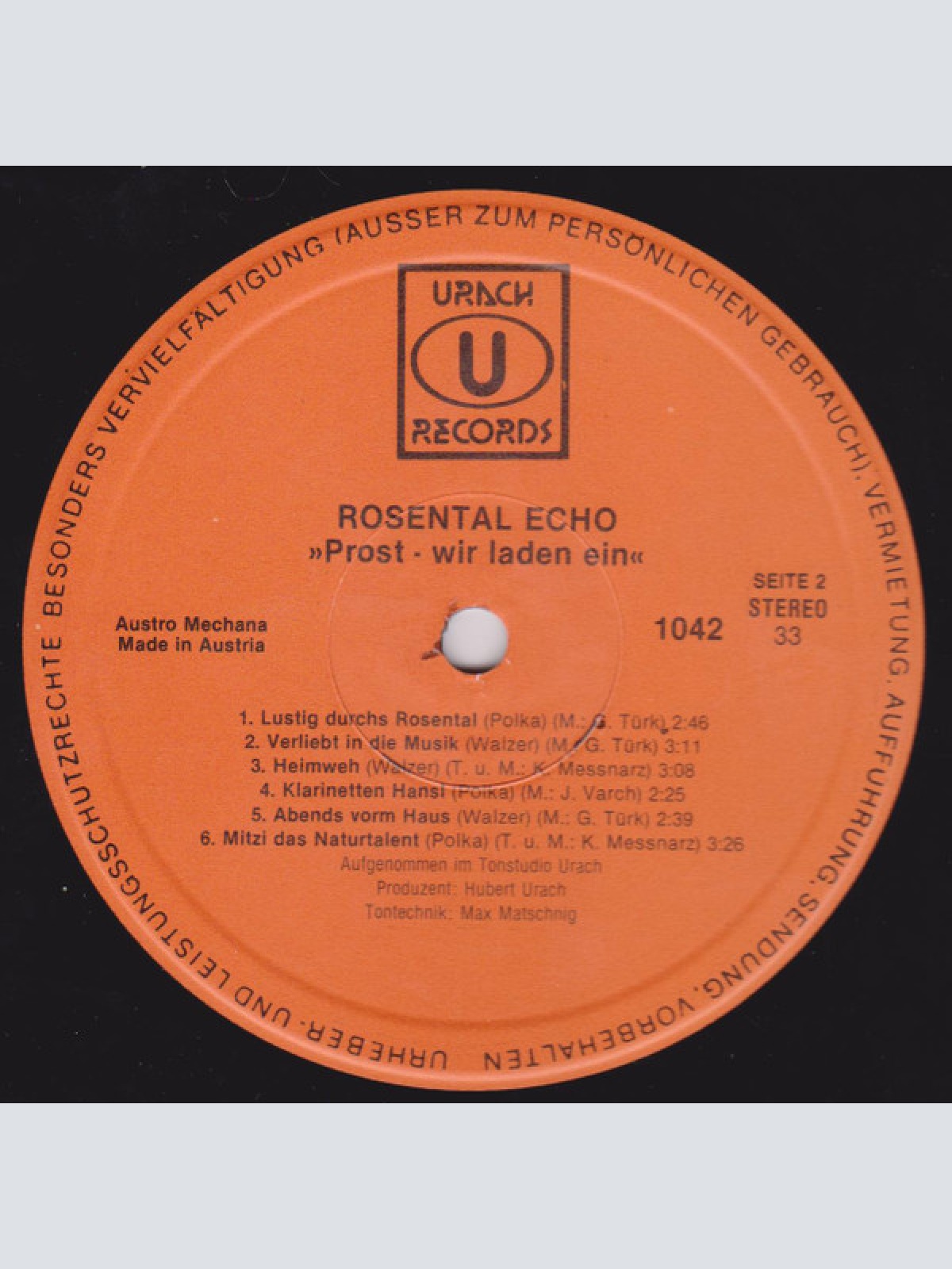 Vinyl / Rosental-Echo - Prost - Wir Laden Ein