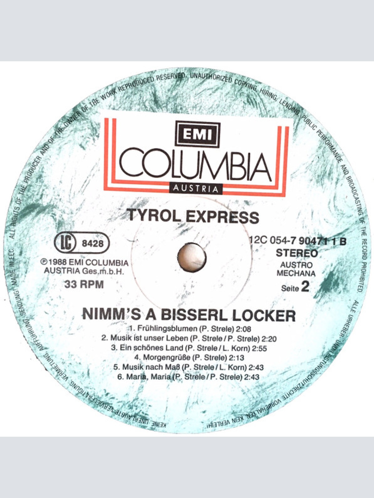 Vinyl / Tyrol Express - Nimm's a bisserl locker