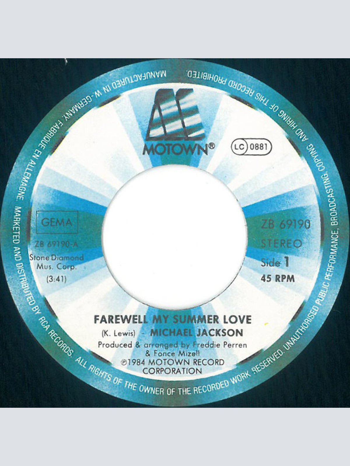 Vinyl / Michael Jackson - Farewell My Summer Love