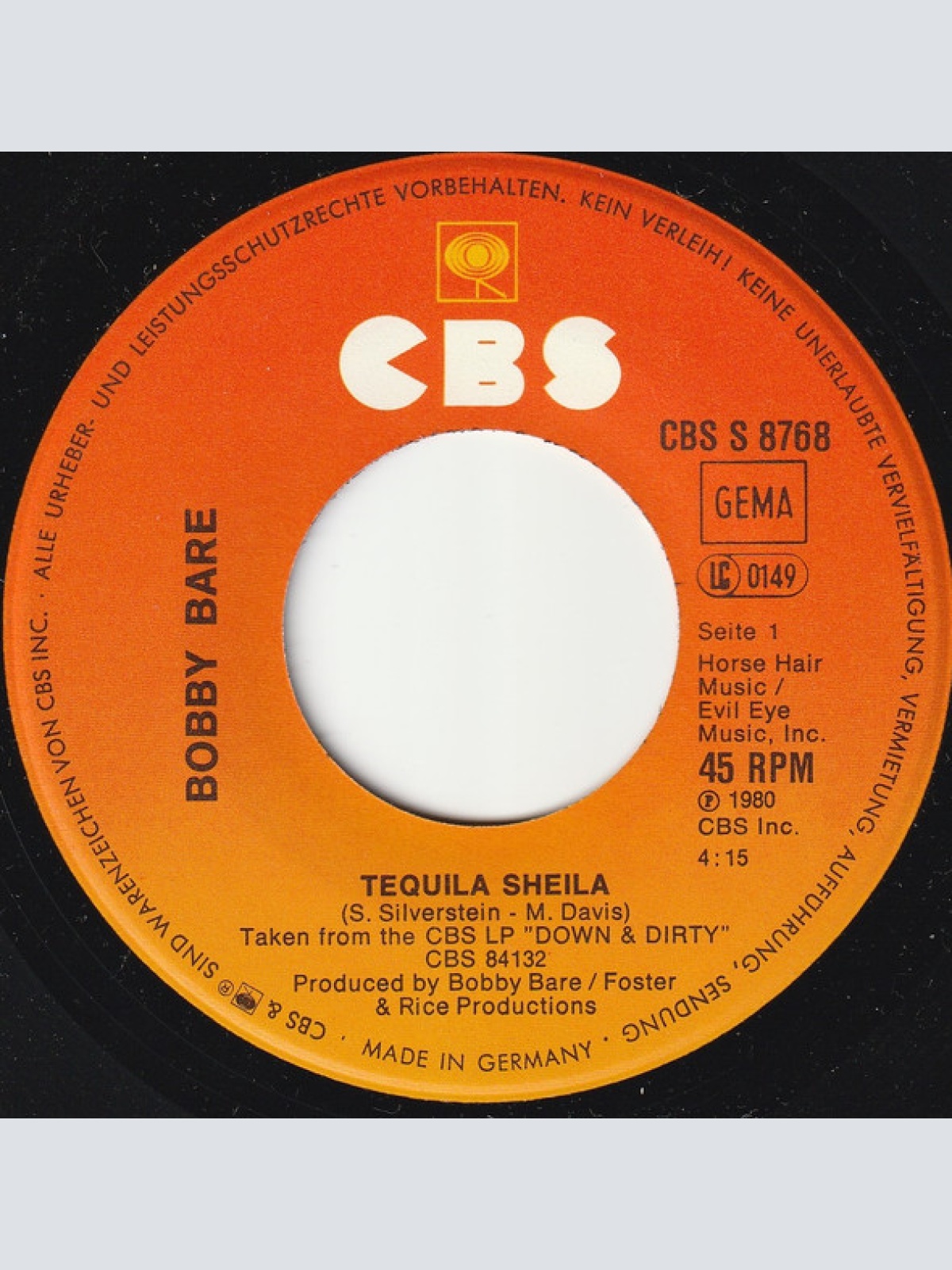 Vinyl / Bobby Bare - Tequila Sheila