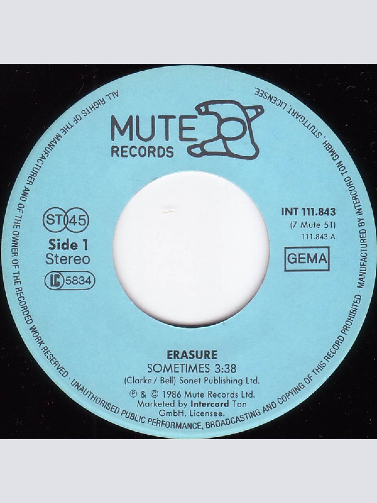 Vinyl / Erasure - Sometimes