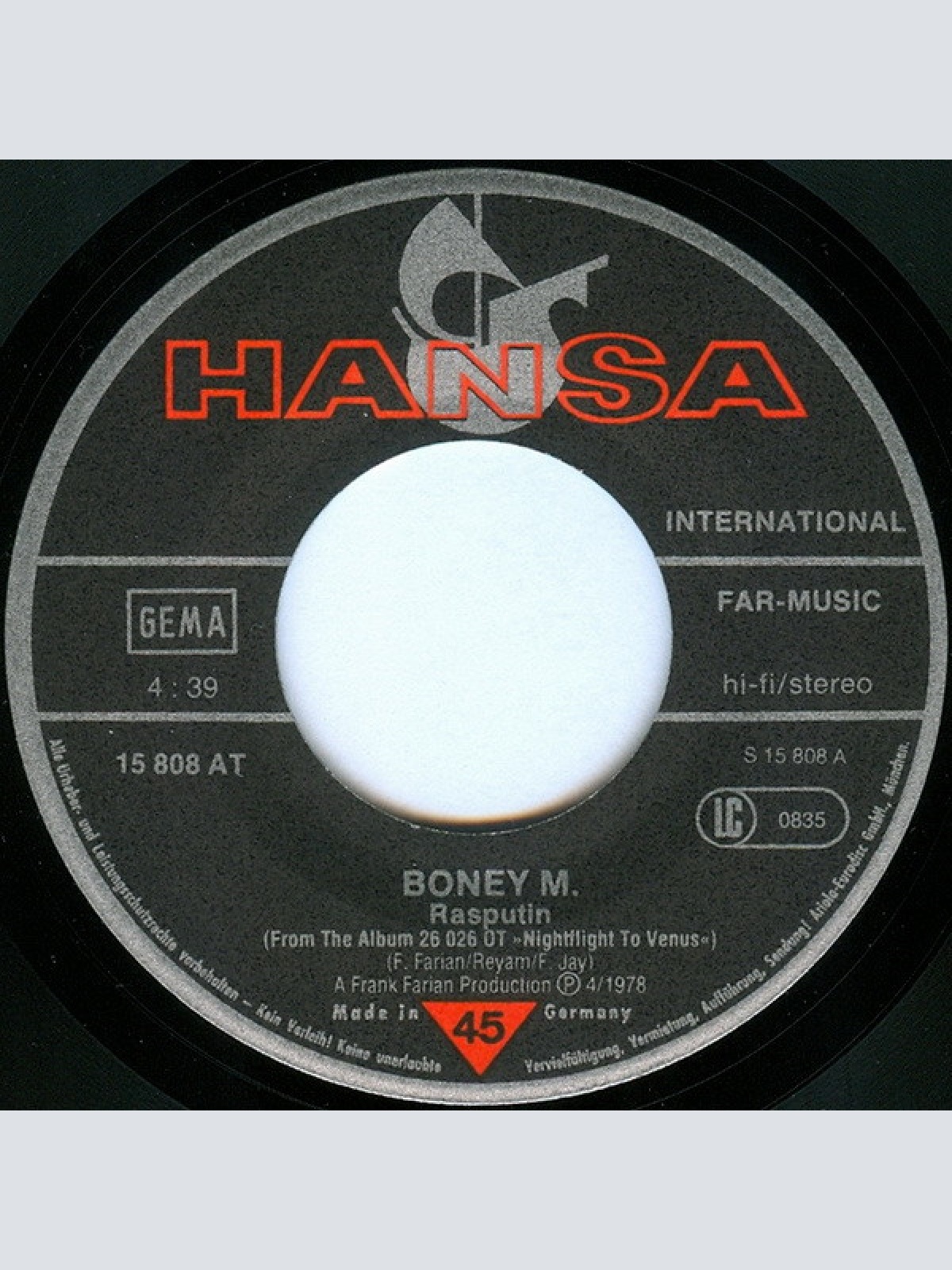 Vinyl / Boney M. - Rasputin / Painter Man