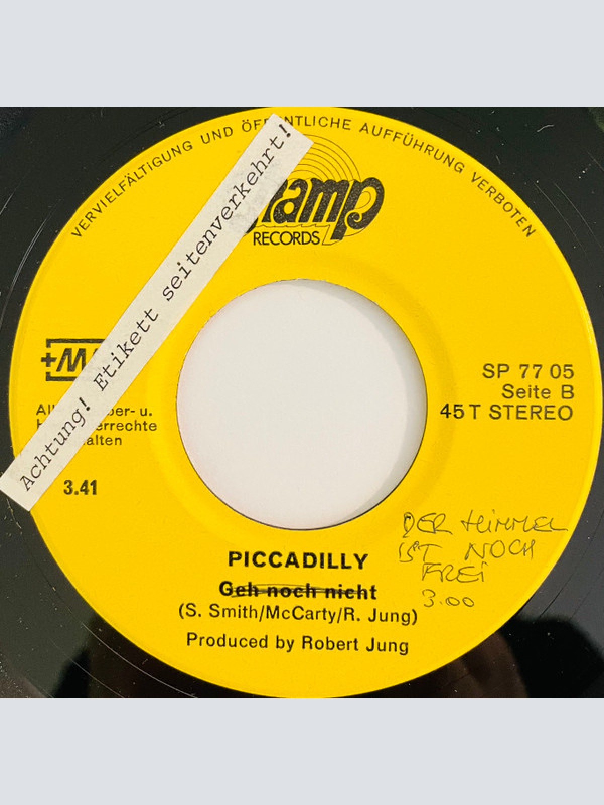 Vinyl / Piccadilly (2) - Der Himmel Ist Noch Frei / Geh Noch Nicht
