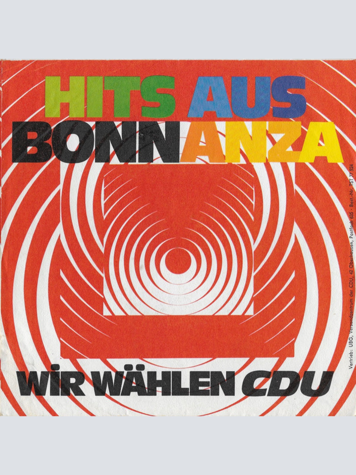 Vinyl / Various - Hits Aus Bonnanza - Wir Wählen CDU
