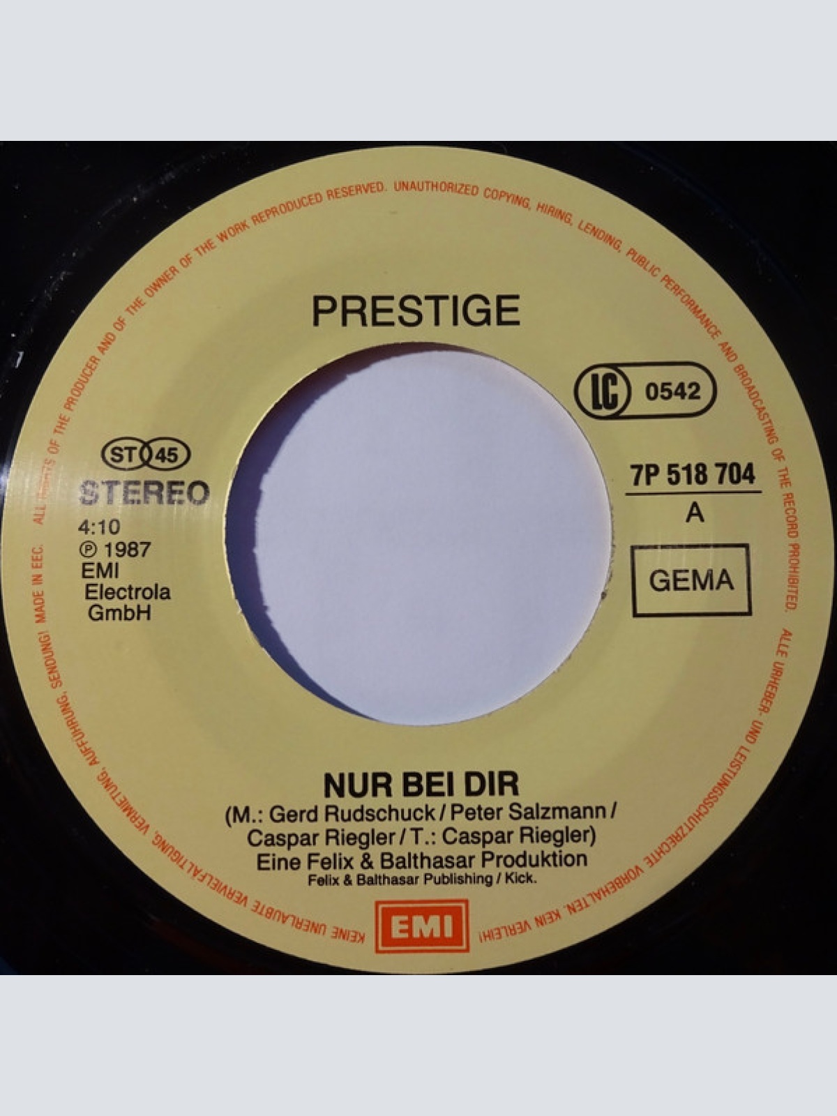 Vinyl / Prestige (11) - Nur Bei Dir