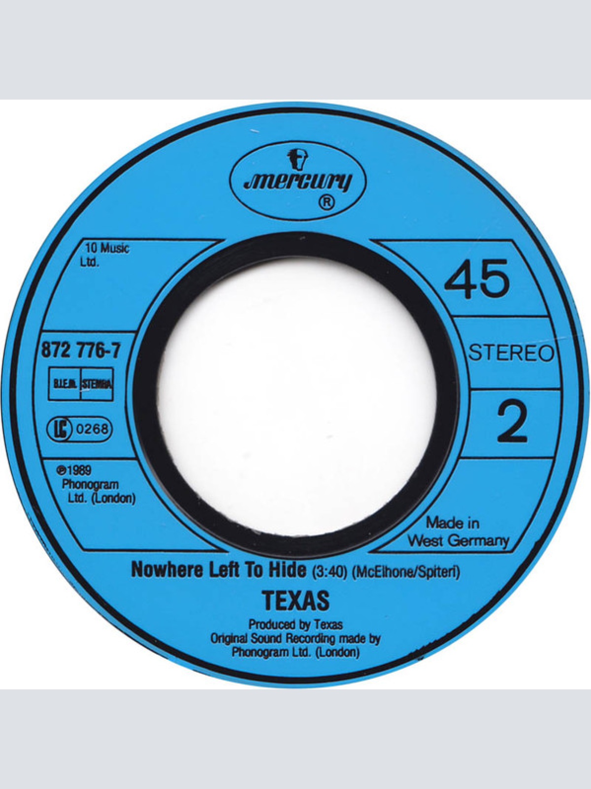 Vinyl / Texas - Thrill Has Gone