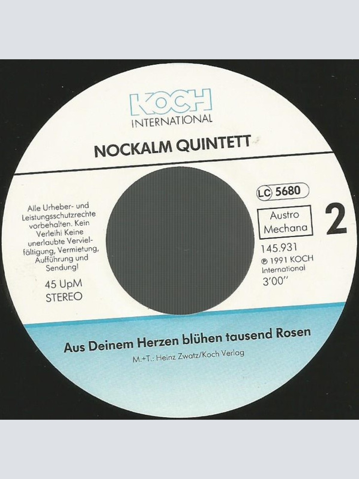 Vinyl / Nockalm Quintett - Schau Mich Bitte Nicht So Traurig An