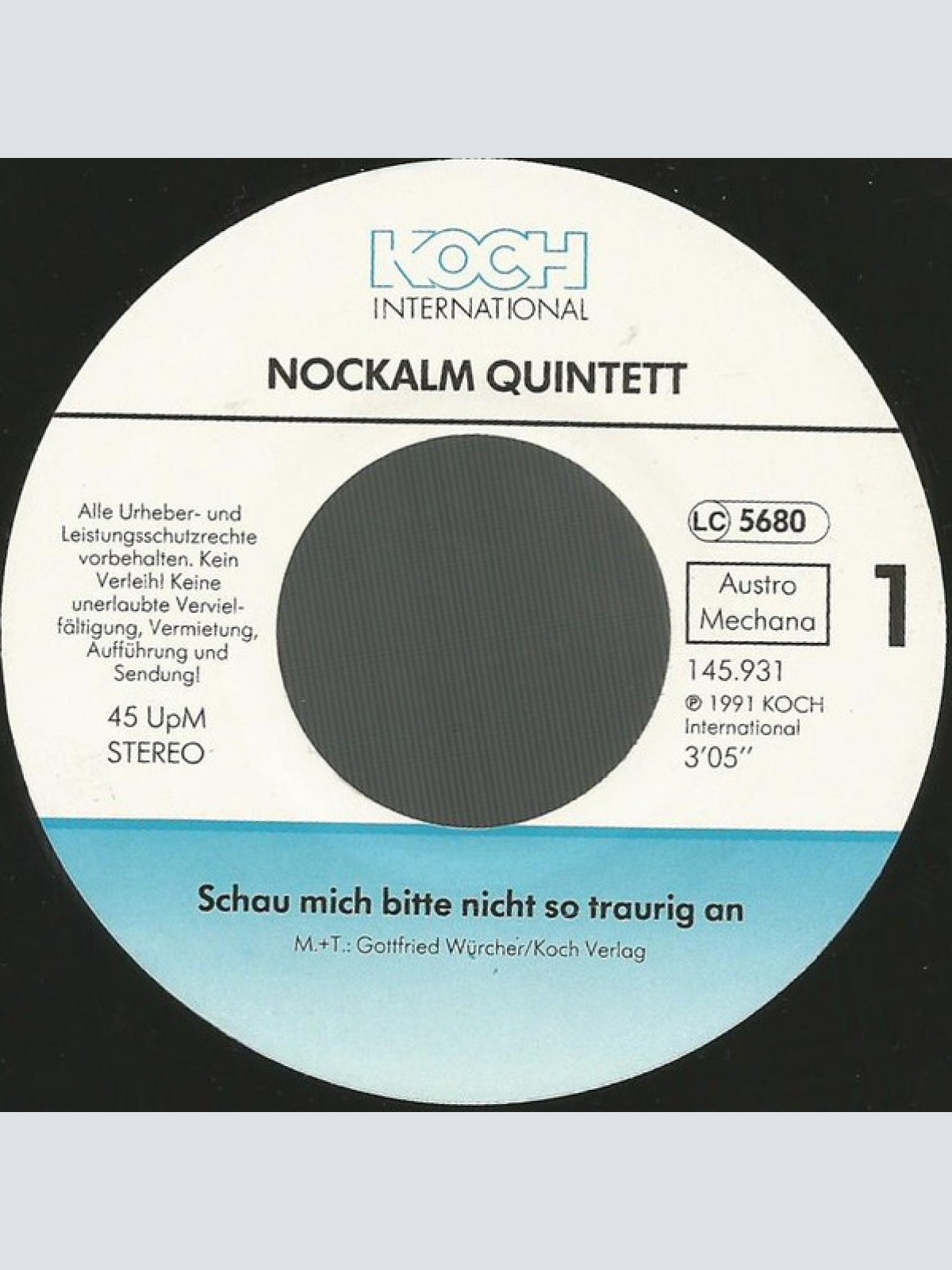 Vinyl / Nockalm Quintett - Schau Mich Bitte Nicht So Traurig An