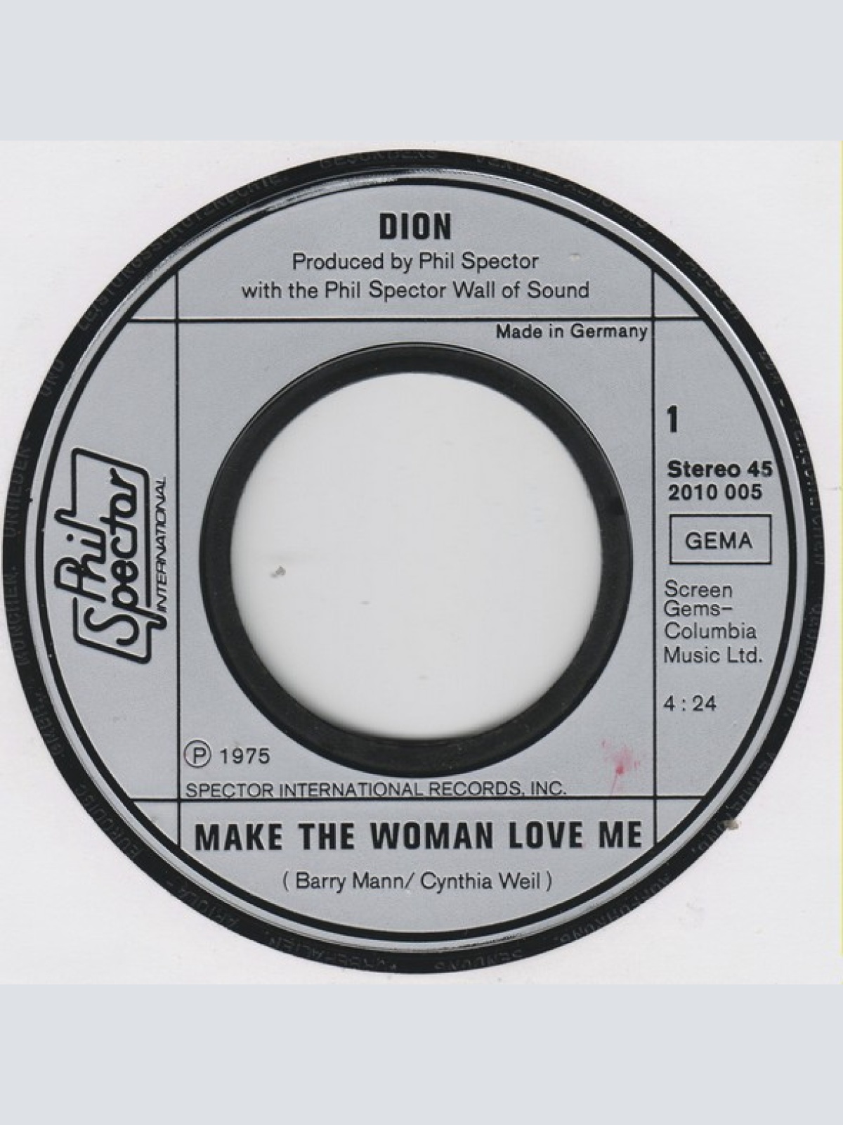 Vinyl / Dion (3) - Make The Woman Love Me