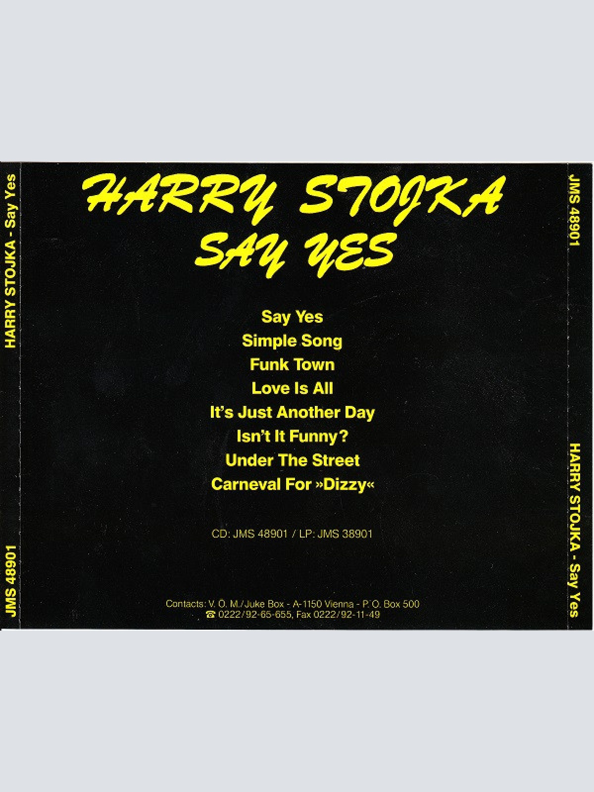 CD / Harry Stojka* - Say Yes