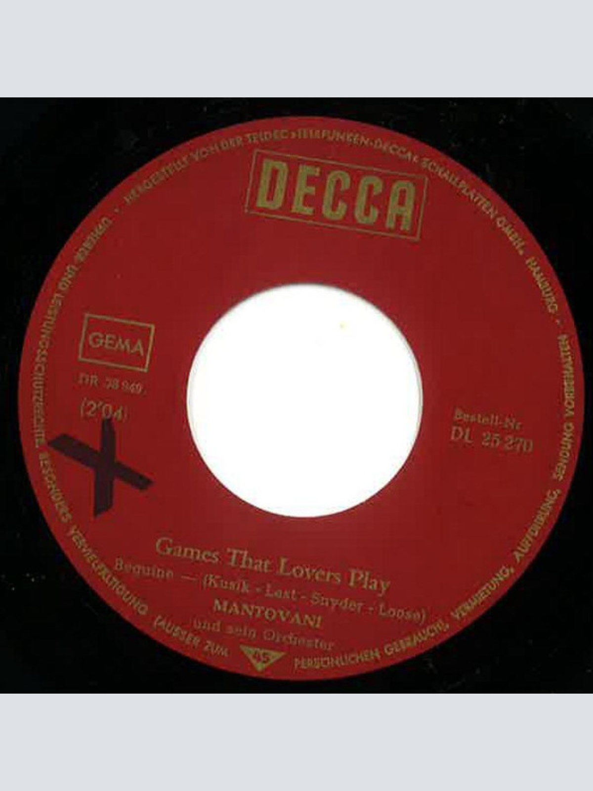 Vinyl / Mantovani And His Orchestra - Peyton Place