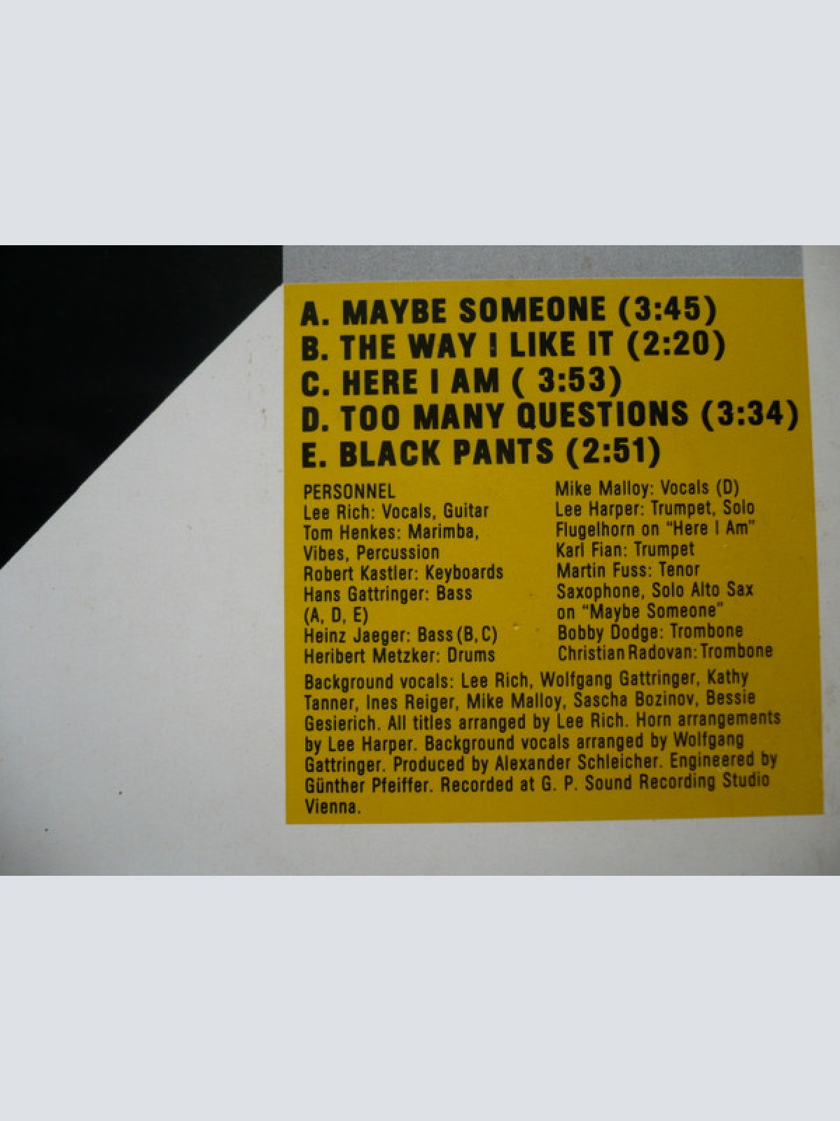 Vinyl / Lee Rich & Company - Here I Am