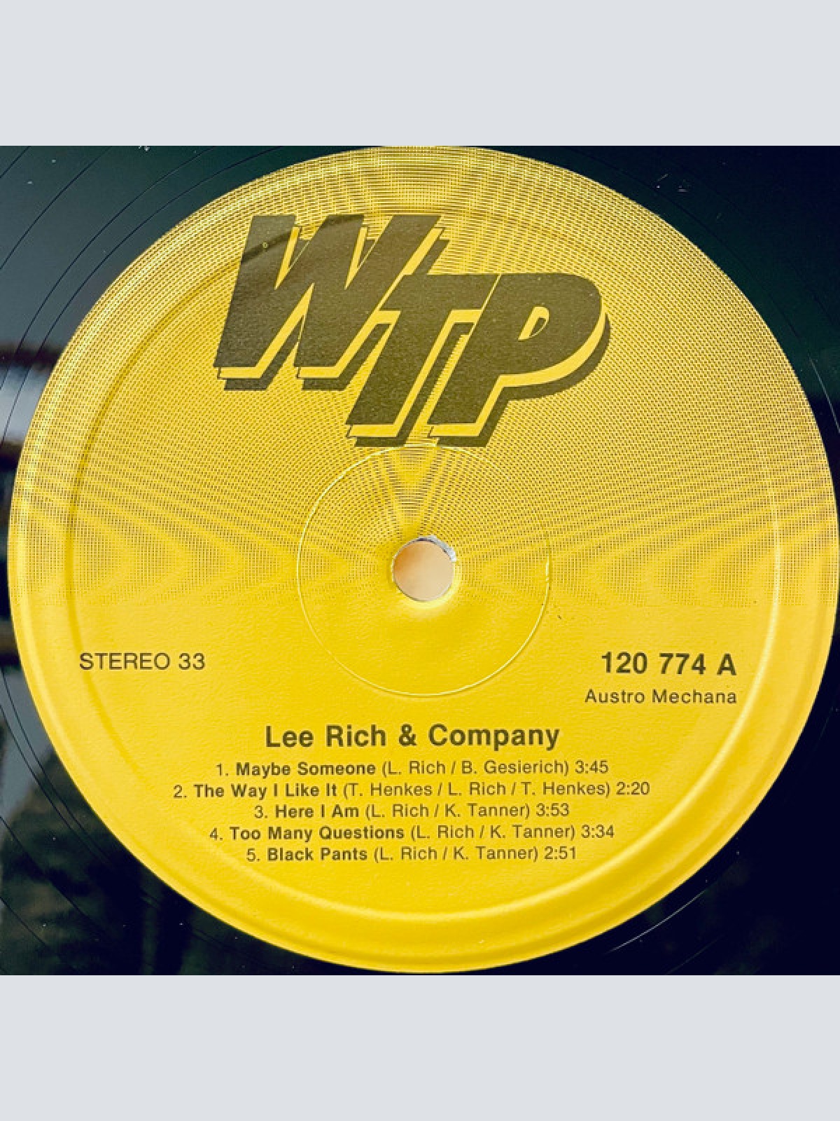 Vinyl / Lee Rich & Company - Here I Am