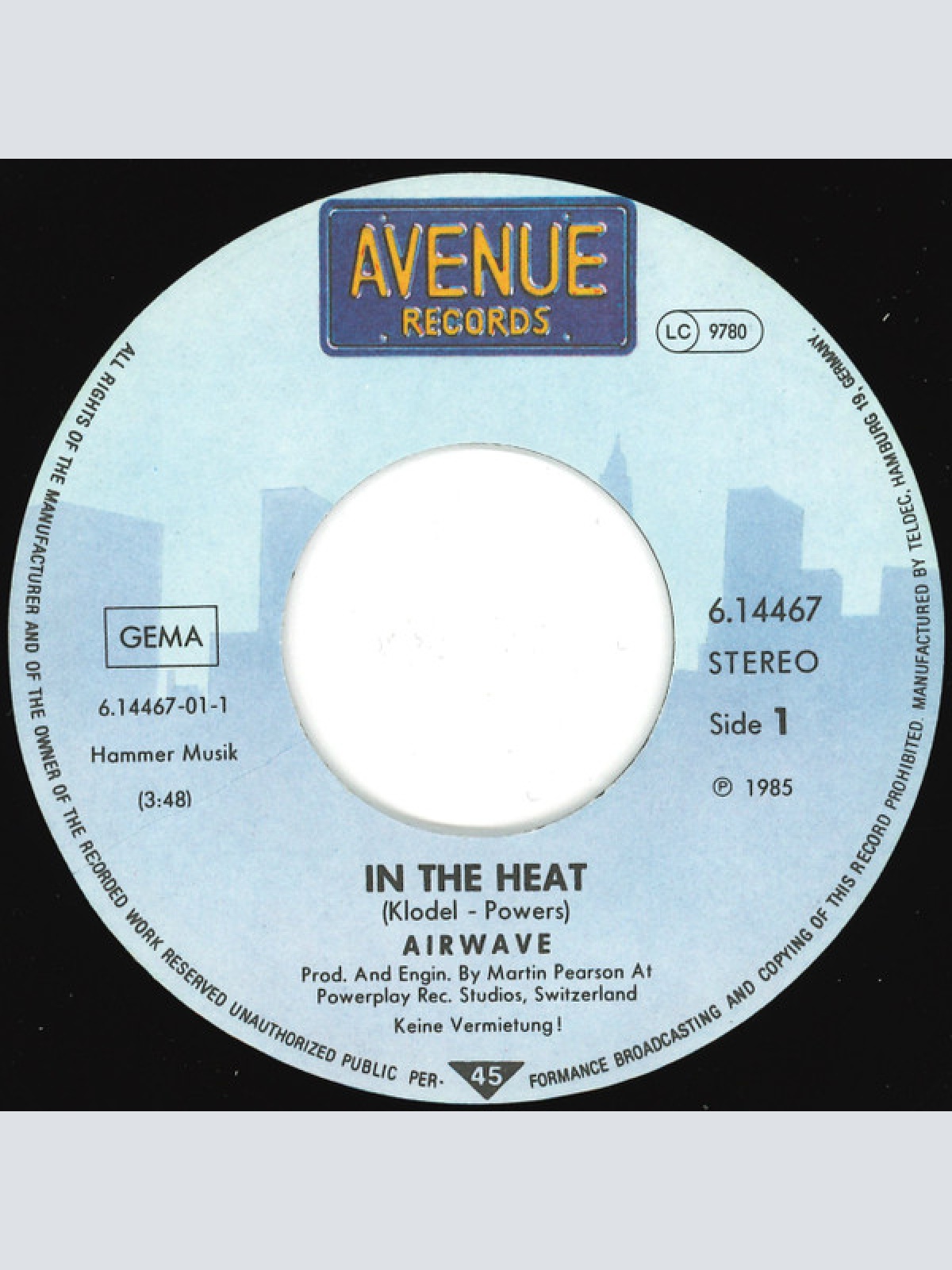 Vinyl / Airwave (4) - In The Heat