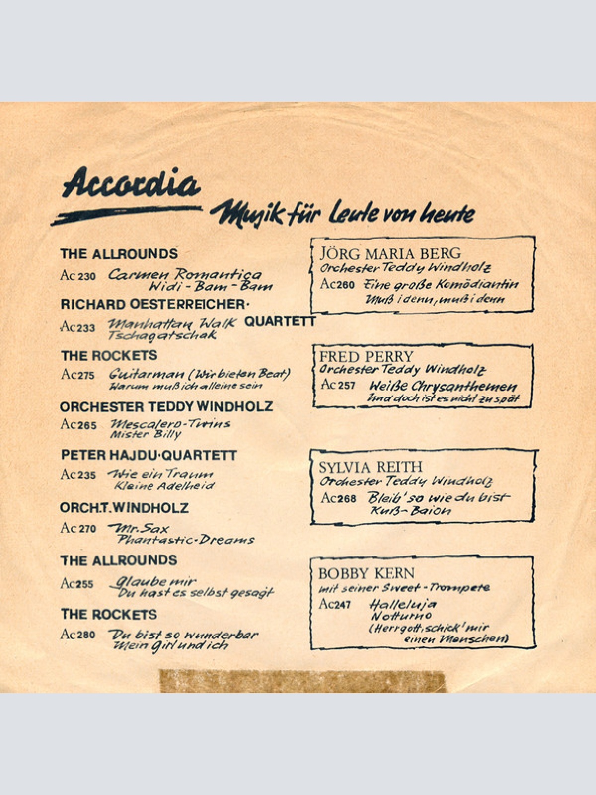 Vinyl / Vienna Rambler Sextett - Party Girl / Lady Love