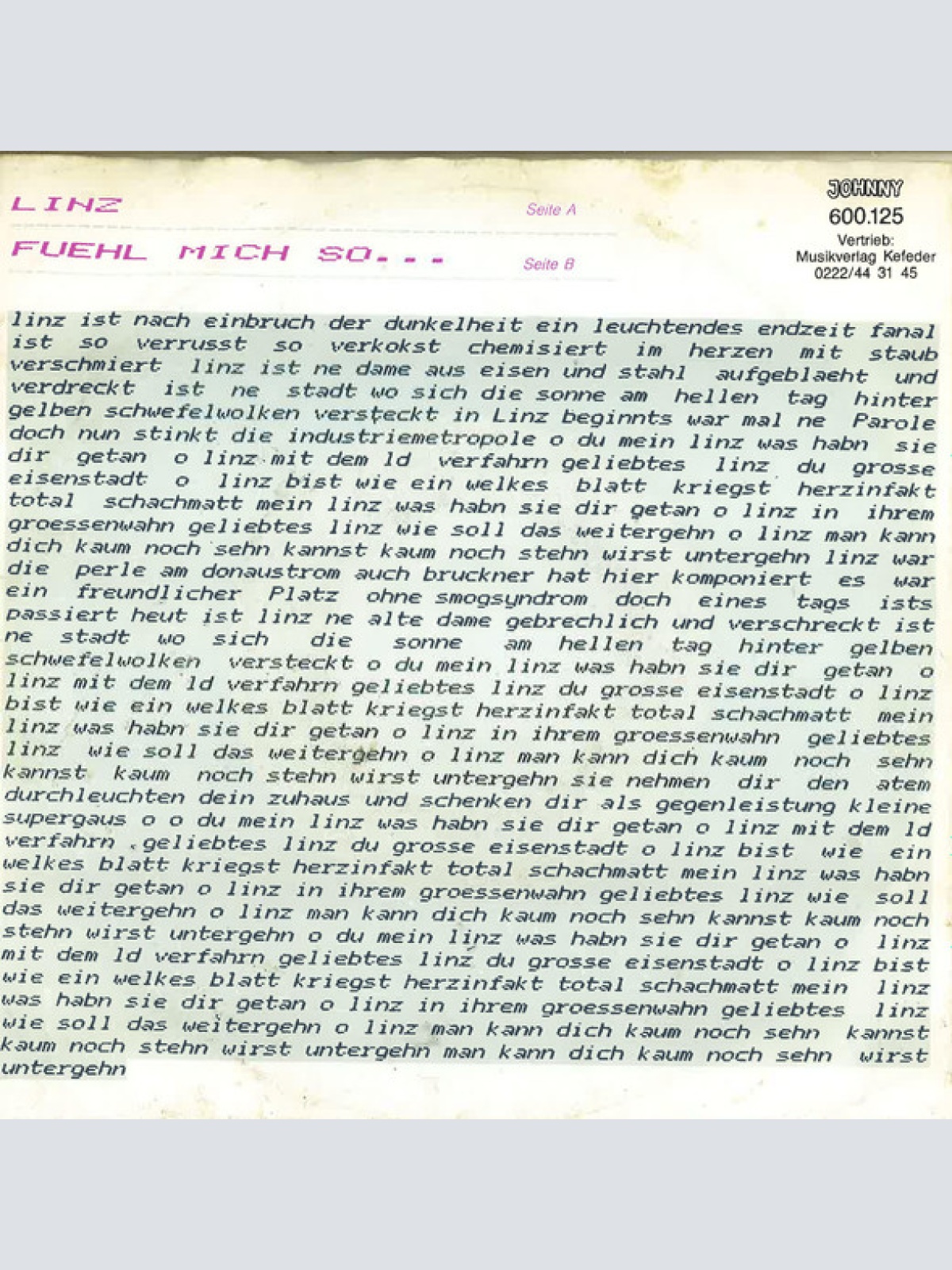 Vinyl / Eela Craig - Linz