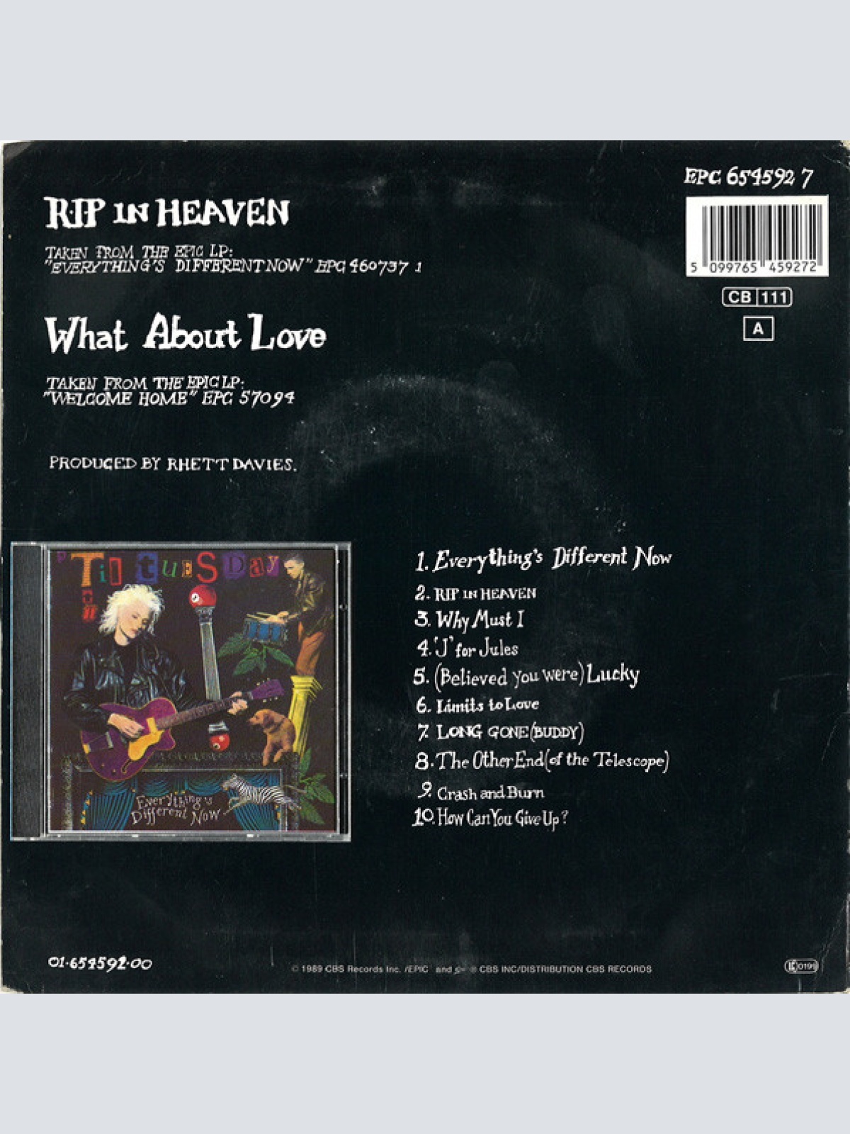 Vinyl / 'Til Tuesday - R.I.P. In Heaven