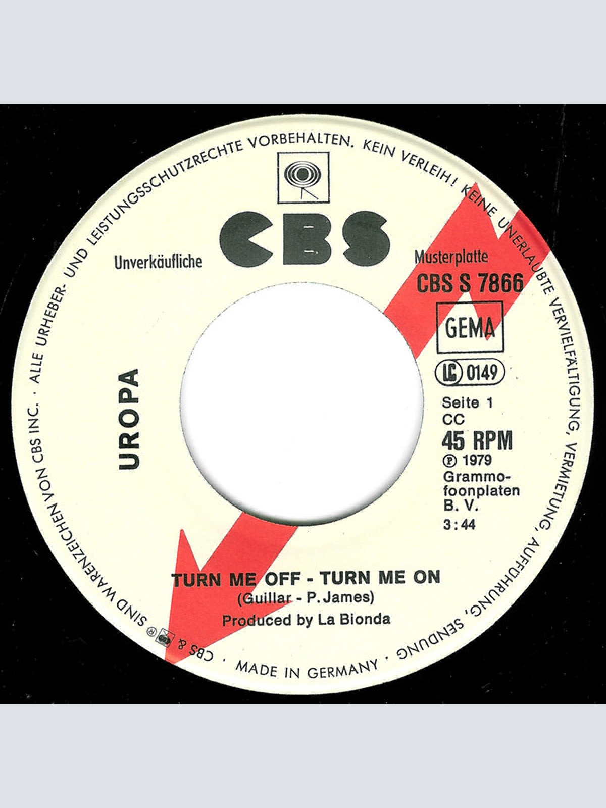 Vinyl / Uropa - Turn Me Off - Turn Me On