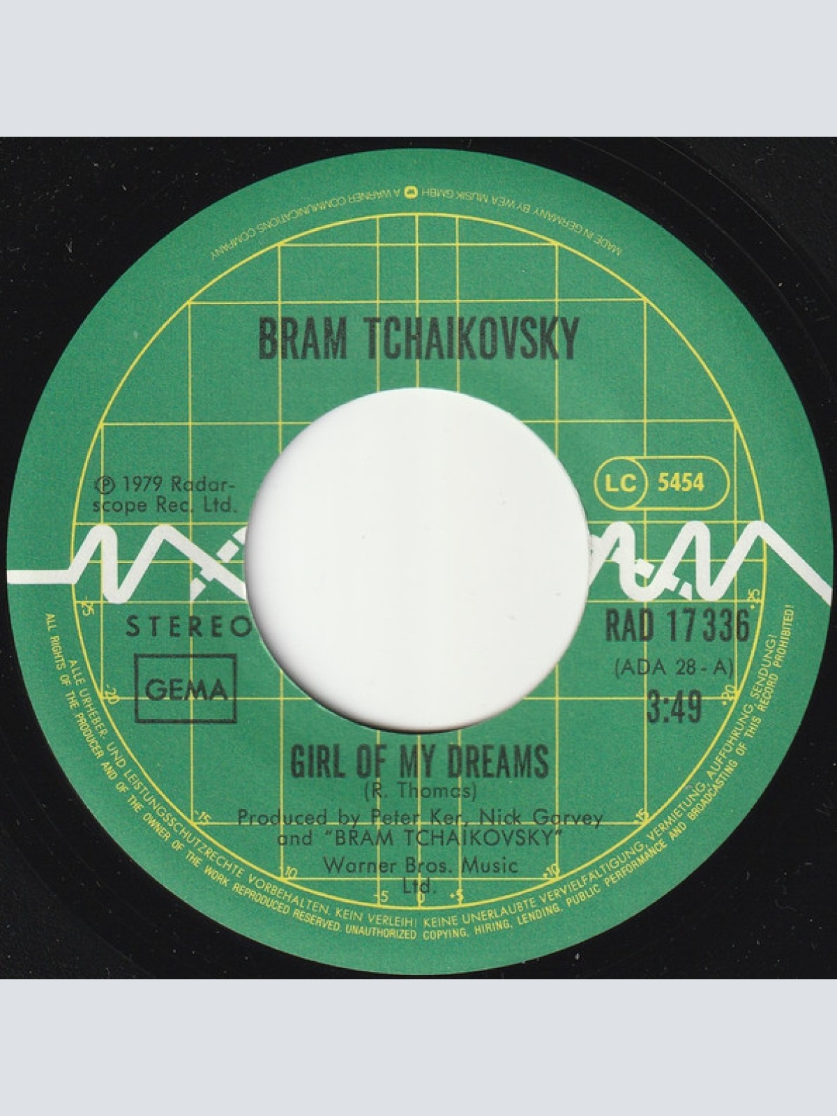 Vinyl / Bram Tchaikovsky - Girl Of My Dreams
