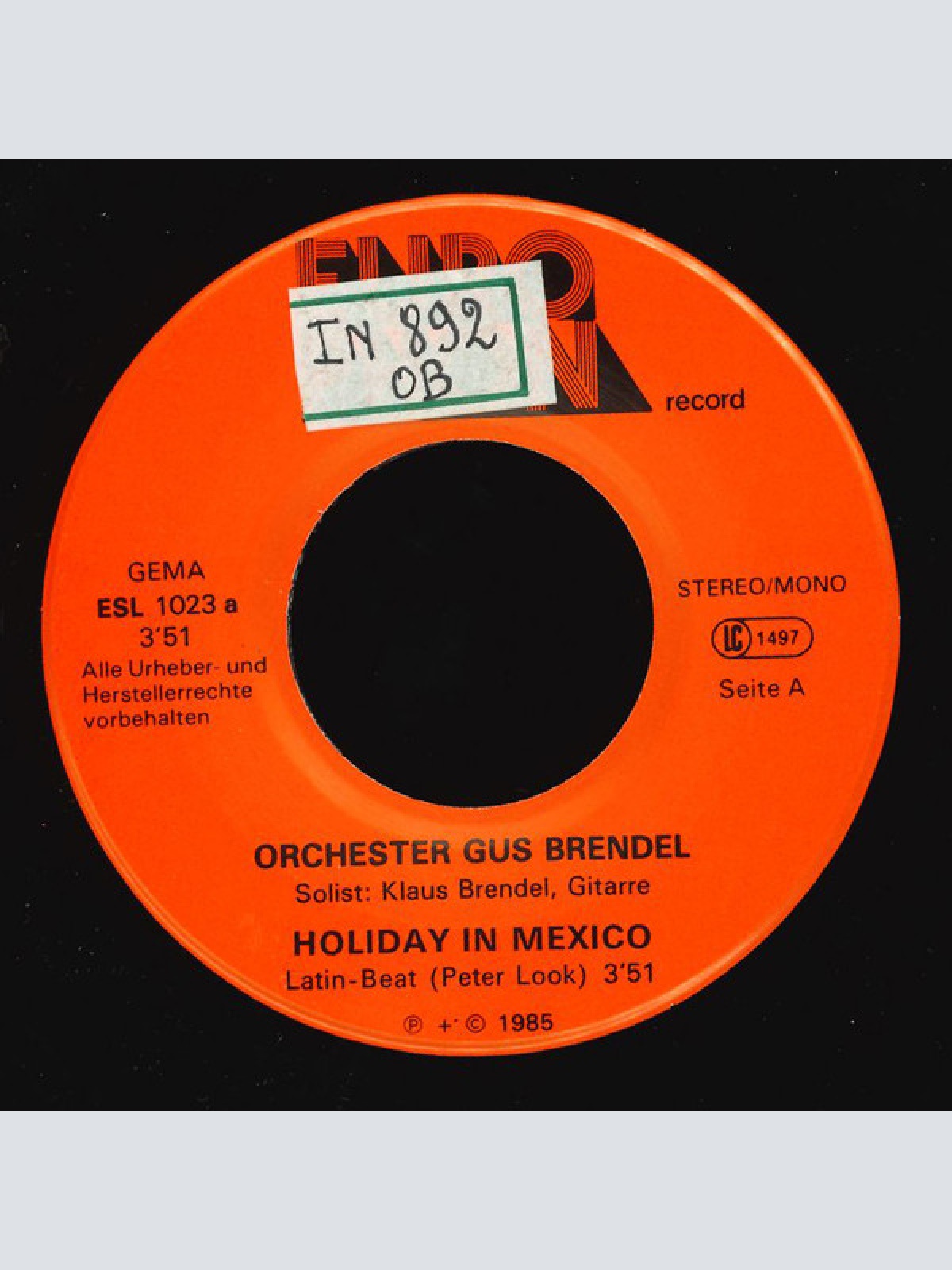 Vinyl / Klaus Brendel - Holiday In Mexico