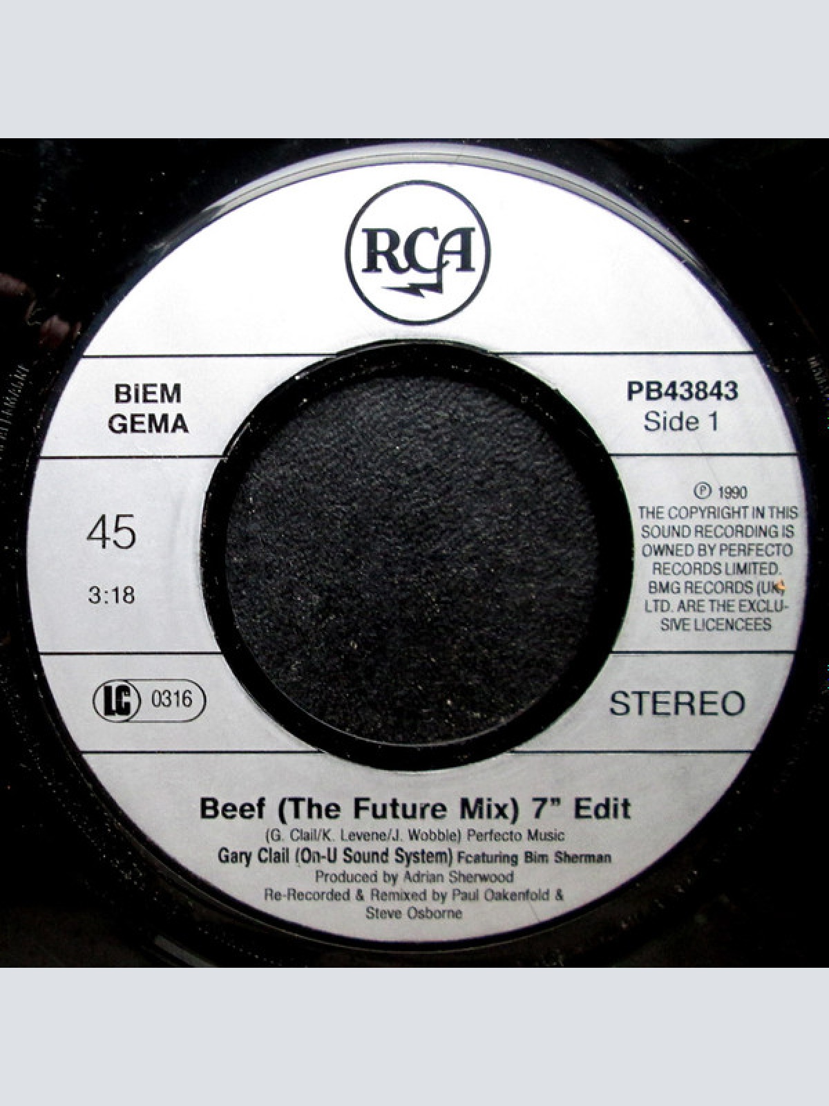 Vinyl / Gary Clail On-U Sound System* Featuring Bim Sherman - Beef