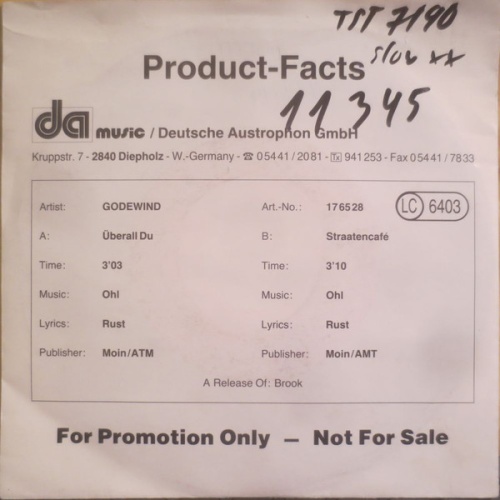 Vinyl / Godewind - Überall Du / Straatencafé