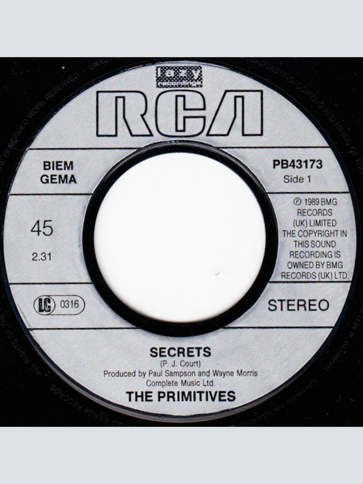 Vinyl / The Primitives - Secrets