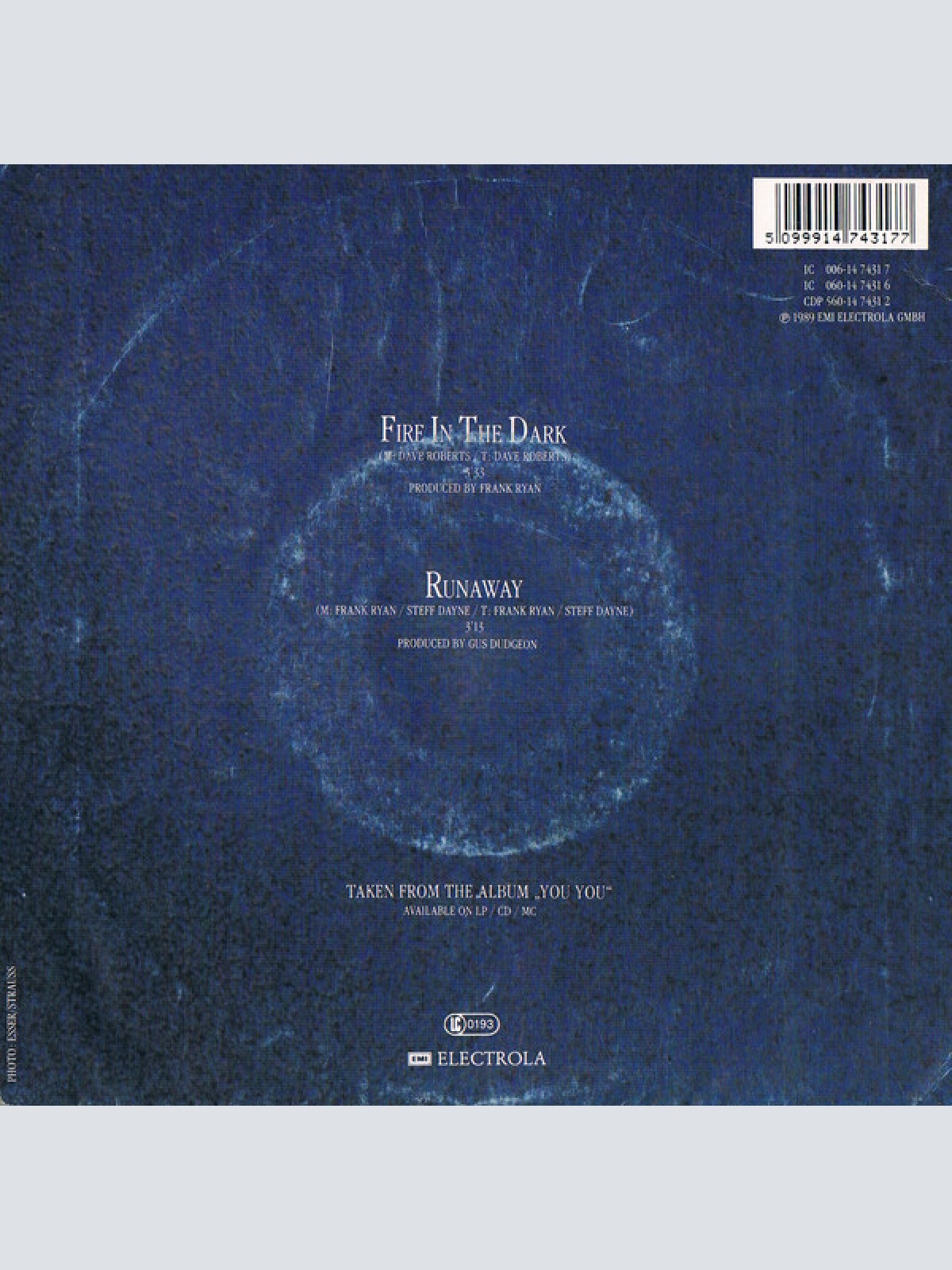 Vinyl / Frank Ryan - Fire In The Dark