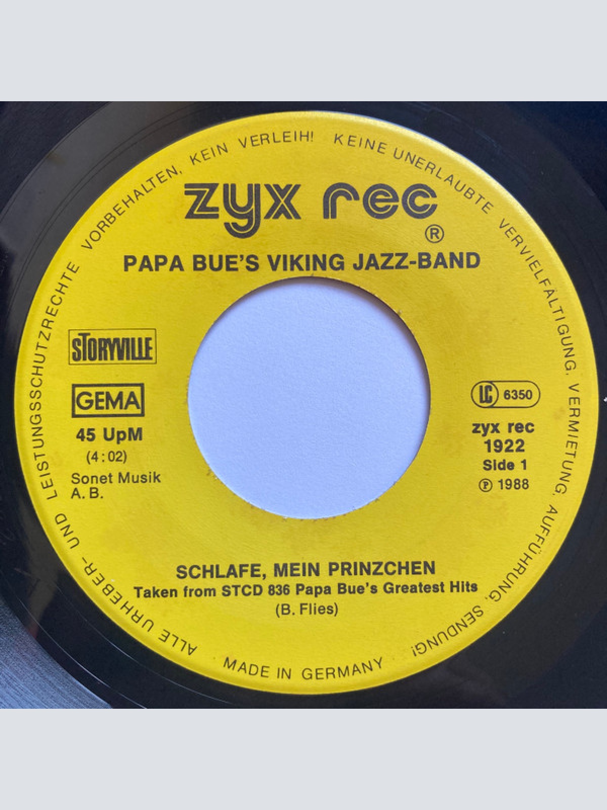 Vinyl / Papa Bue's Viking Jazz Band / Chris Barber - Schlafe Mein Prinzchen / Ice Cream
